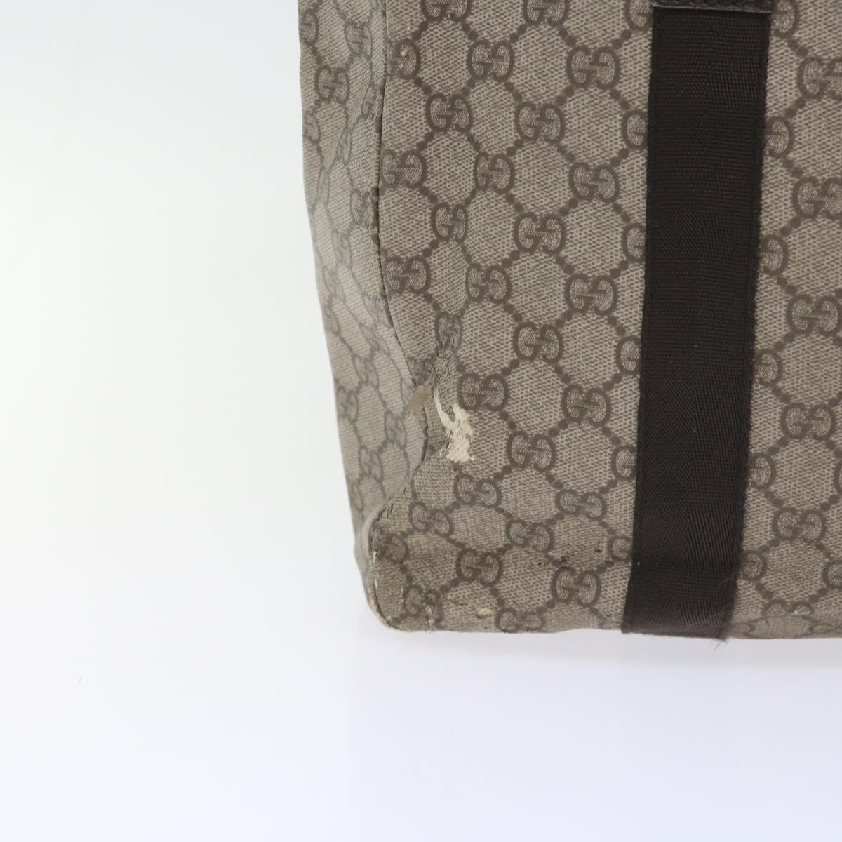 GUCCI GG Canvas Pouch Tote Bag Coated Canvas 2Set Beige Black Auth 57550