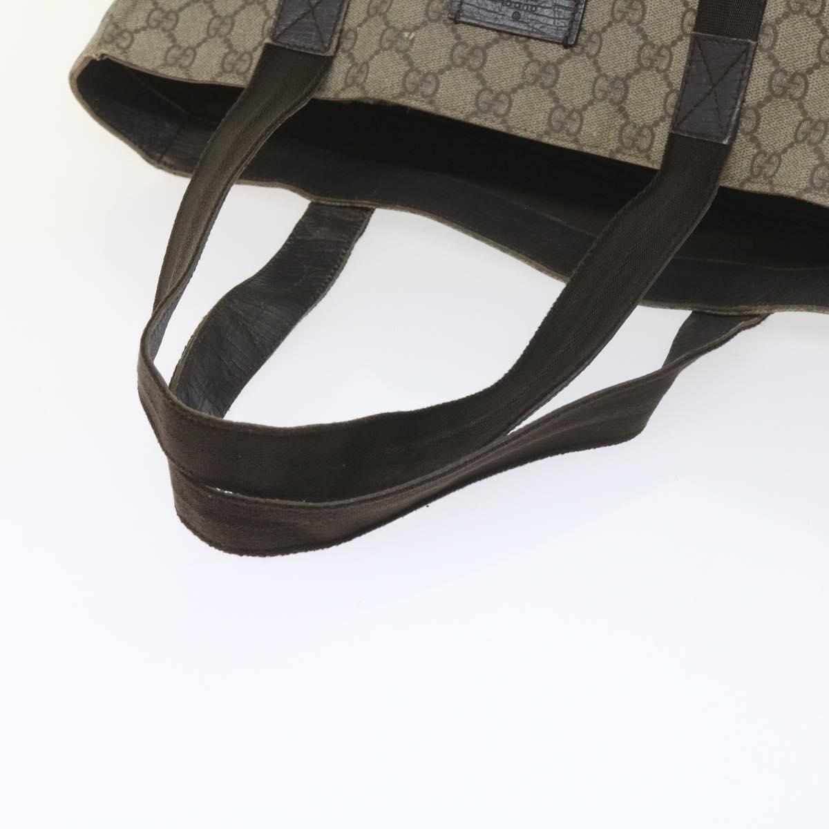 GUCCI GG Canvas Pouch Tote Bag Coated Canvas 2Set Beige Black Auth 57550