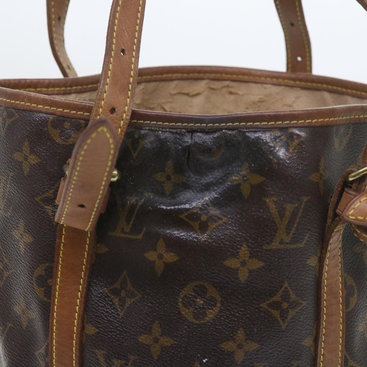 LOUIS VUITTON Monogram Bucket GM Shoulder Bag M42236 LV Auth 57585