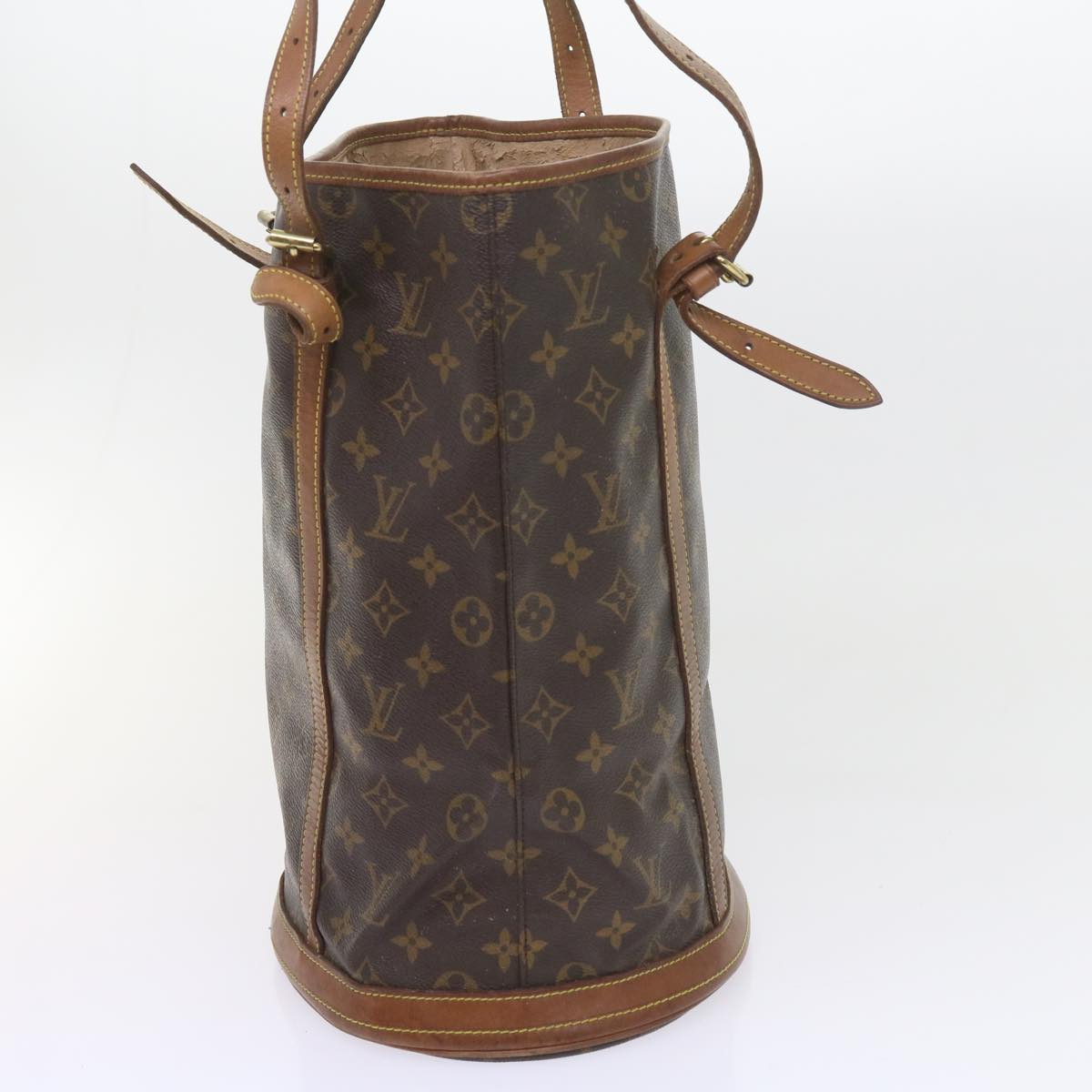 LOUIS VUITTON Monogram Bucket GM Shoulder Bag M42236 LV Auth 57585