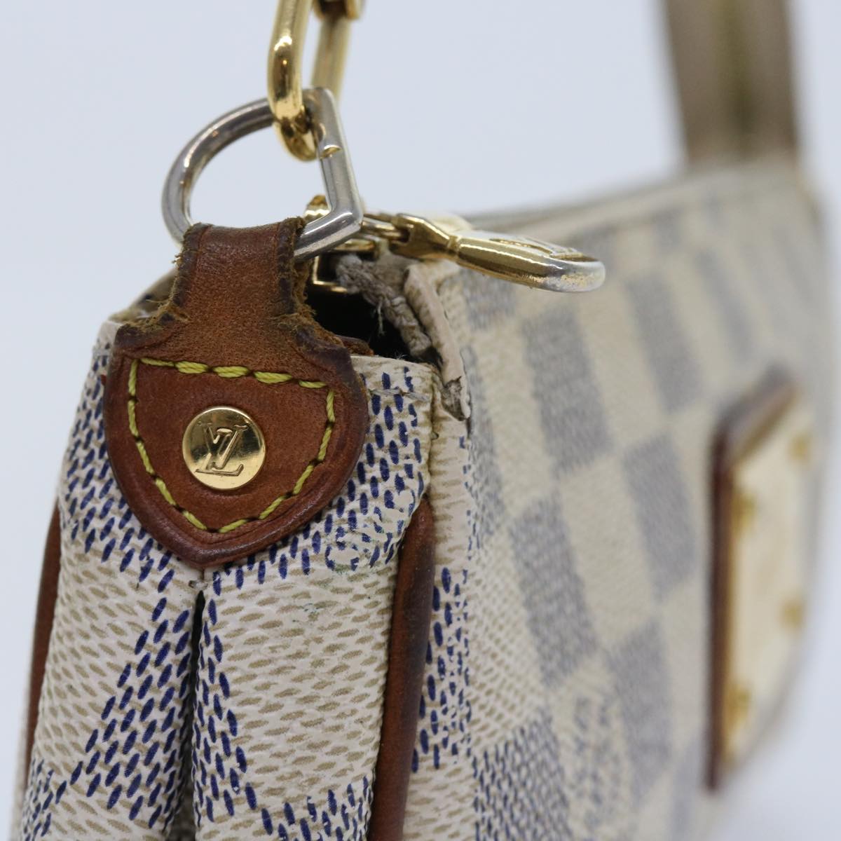 LOUIS VUITTON Damier Azur Eva Shoulder Bag 2way N55214 LV Auth 57610