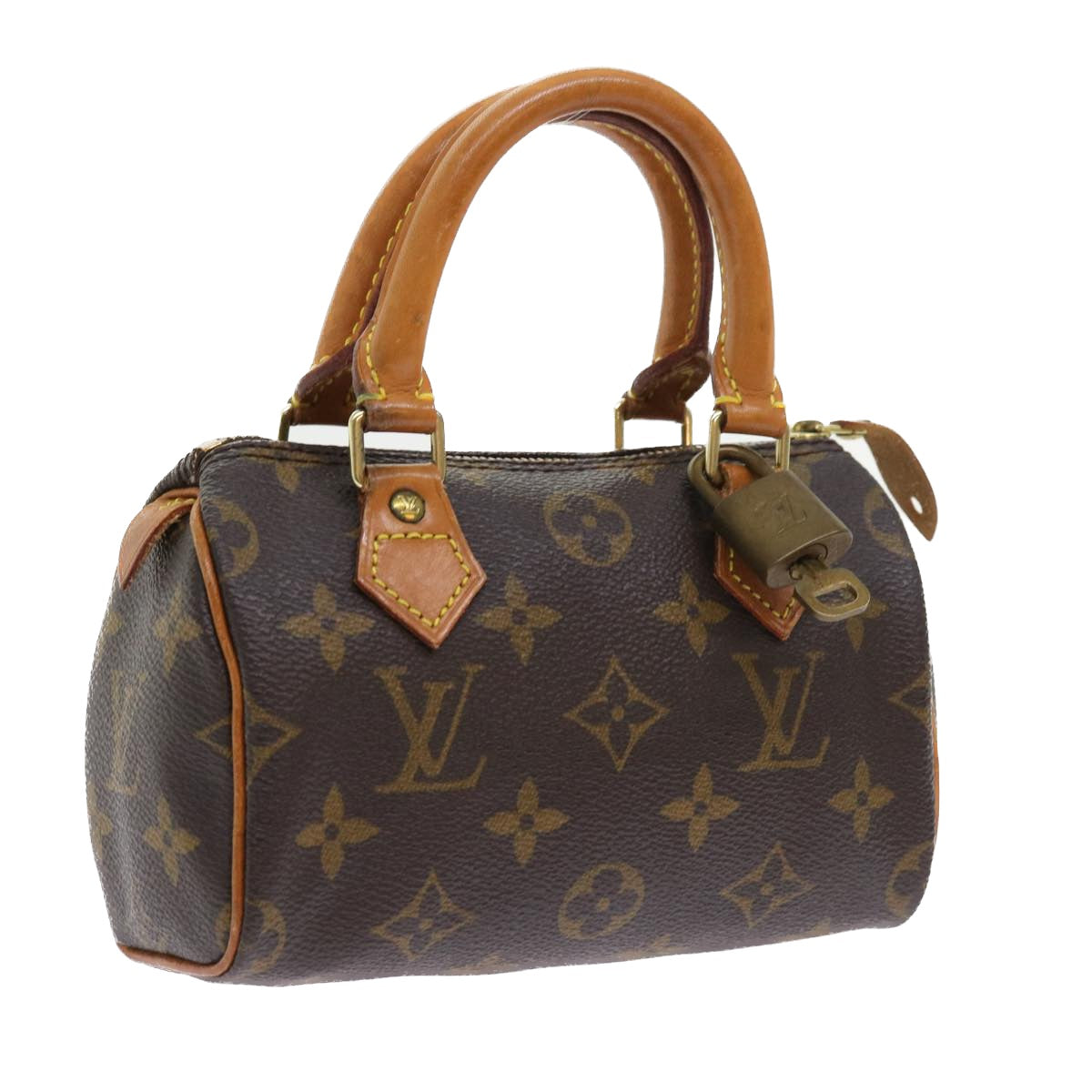 LOUIS VUITTON Monogram Mini Speedy Hand Bag M41534 LV Auth 57613