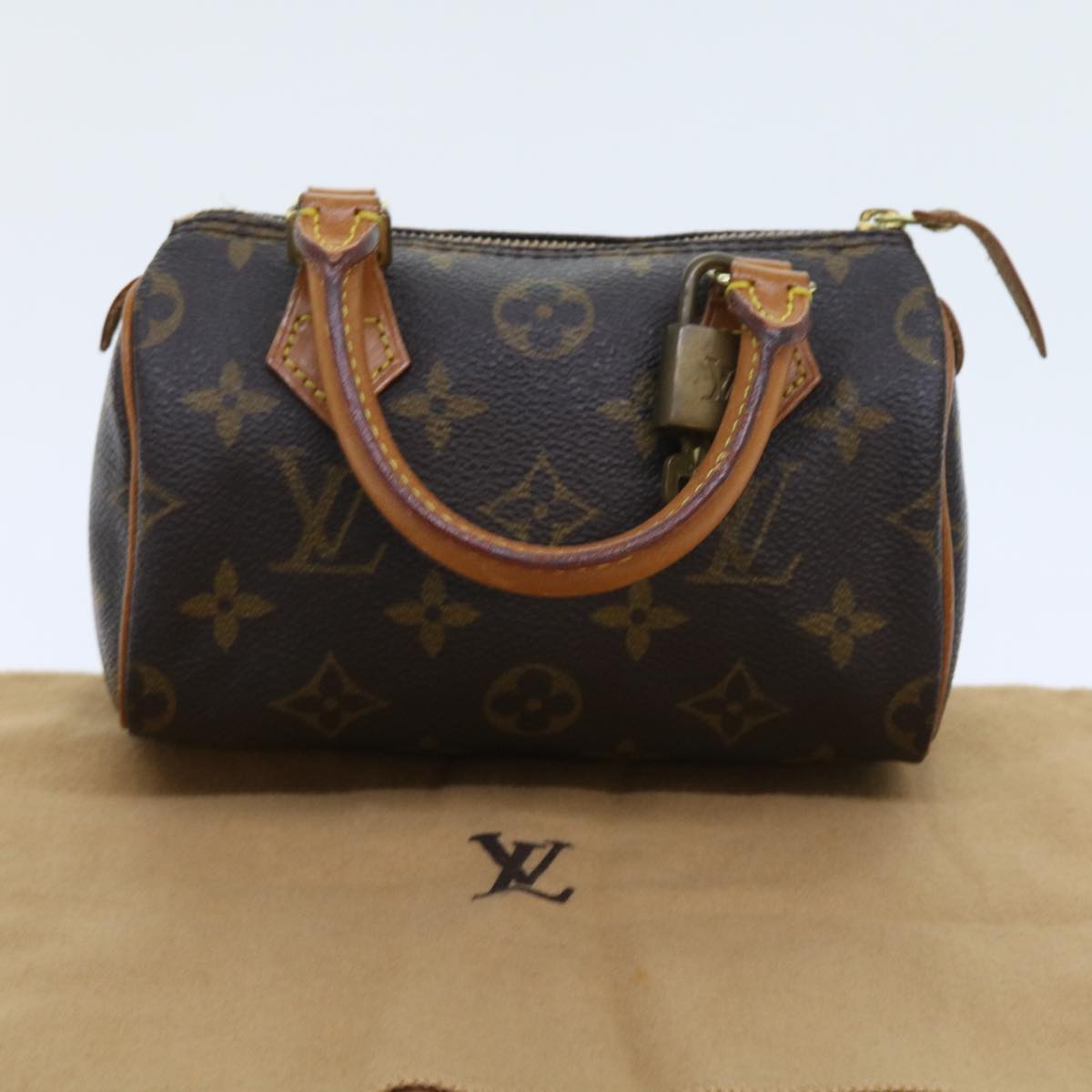 LOUIS VUITTON Monogram Mini Speedy Hand Bag M41534 LV Auth 57613