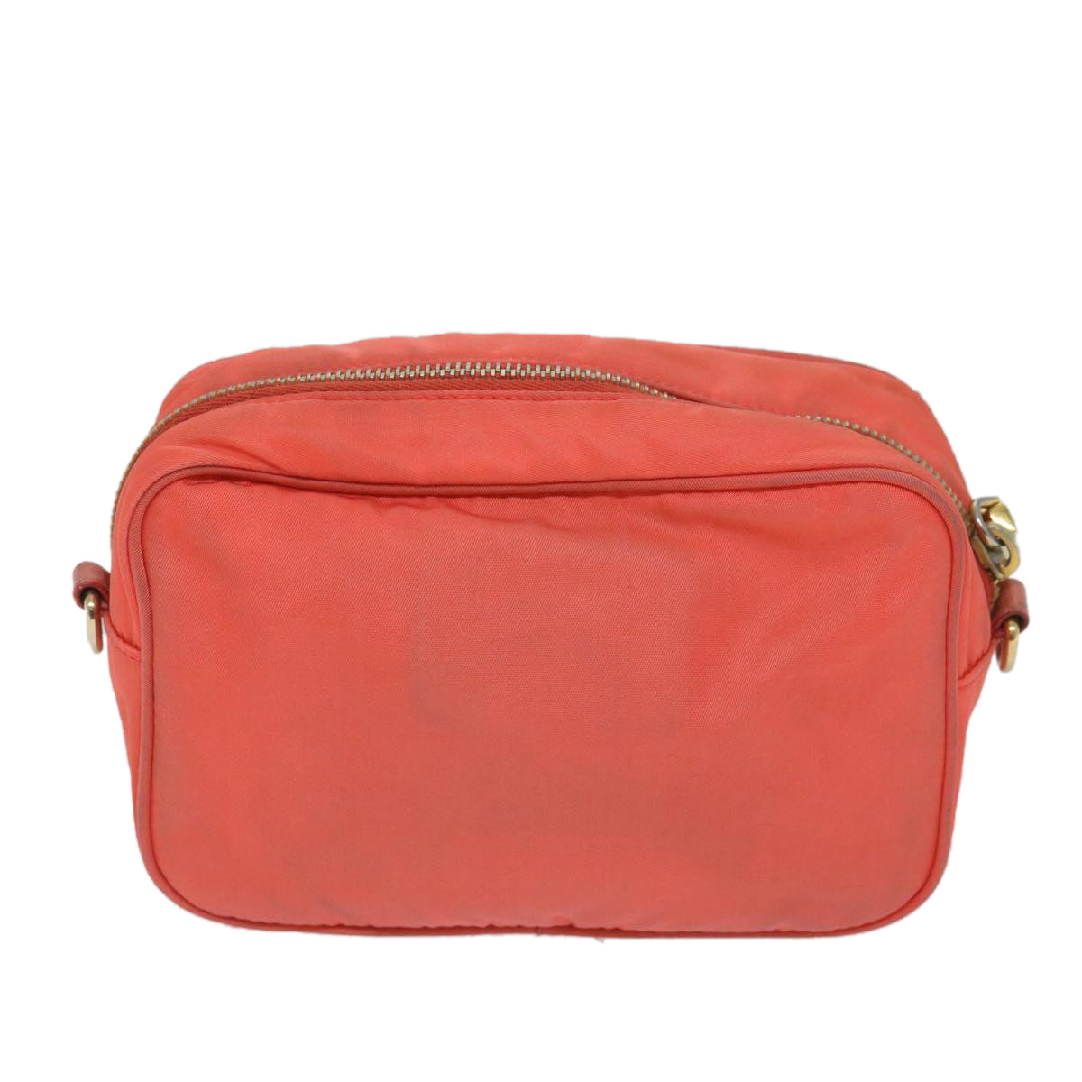 PRADA Shoulder Bag Nylon Orange Pink Auth 57616 - 0