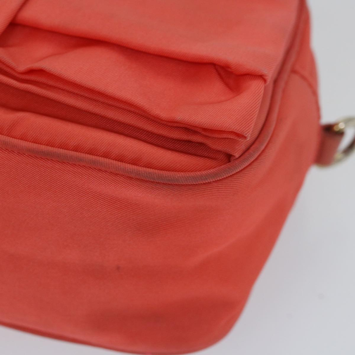 PRADA Shoulder Bag Nylon Orange Pink Auth 57616