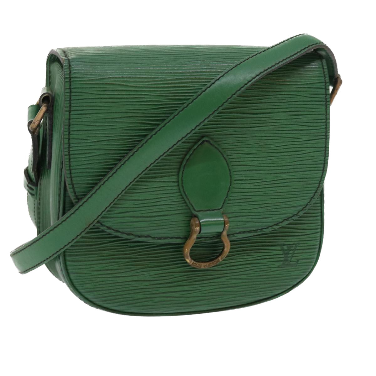 LOUIS VUITTON Epi Saint Cloud PM Shoulder Bag Green M52214 LV Auth 57620