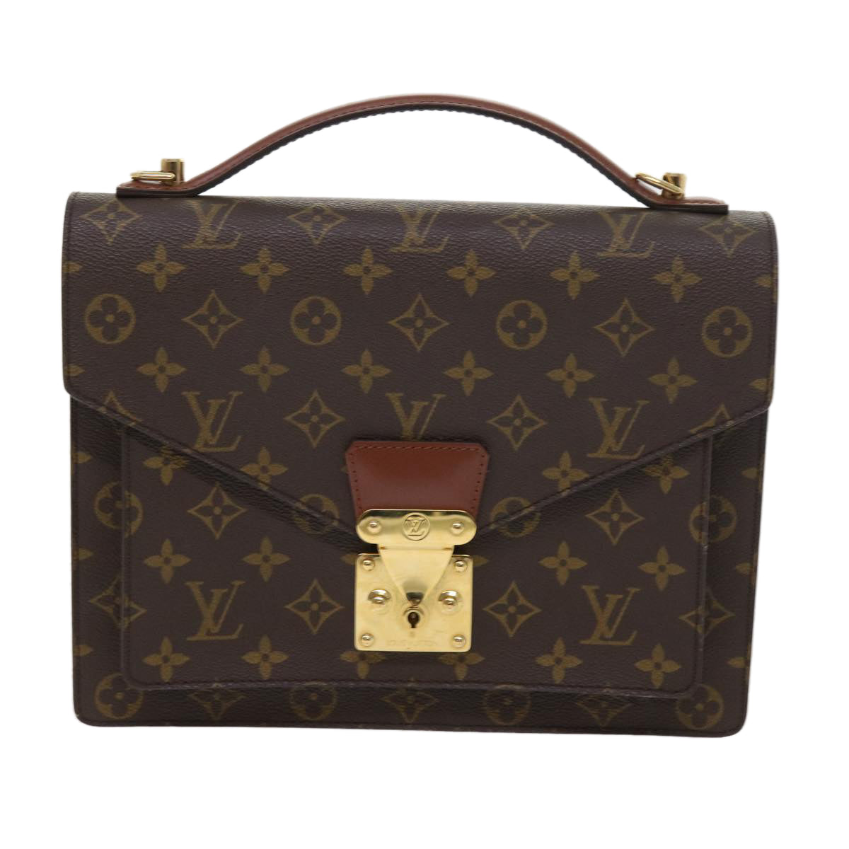 LOUIS VUITTON Monogram Monceau 28 Hand Bag 2way M51185 LV Auth 57651