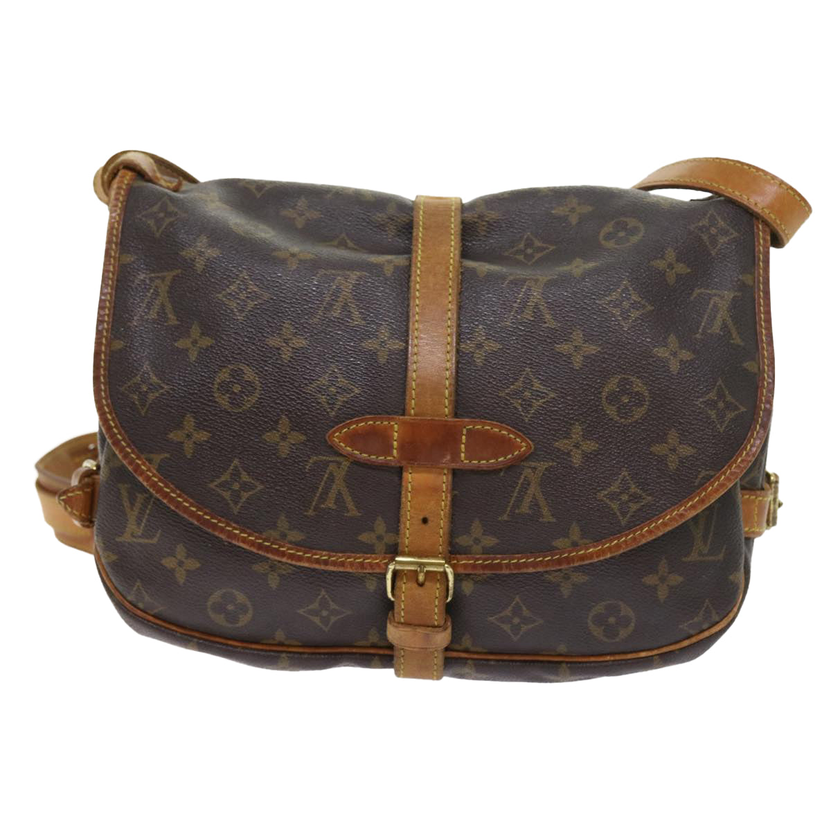 LOUIS VUITTON Monogram Saumur 30 Shoulder Bag M42256 LV Auth 57662 - 0