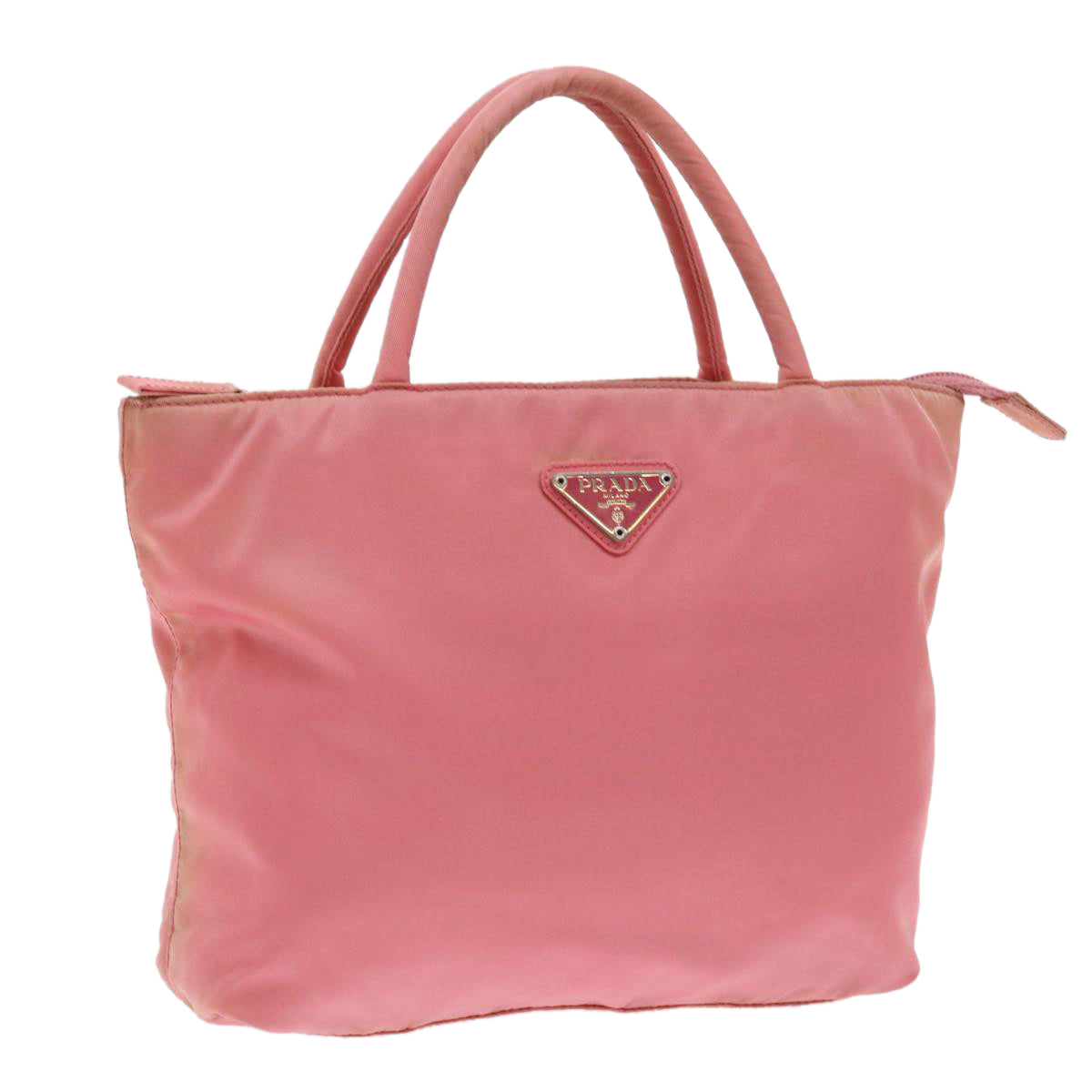 PRADA Hand Bag Nylon Pink Auth 57671