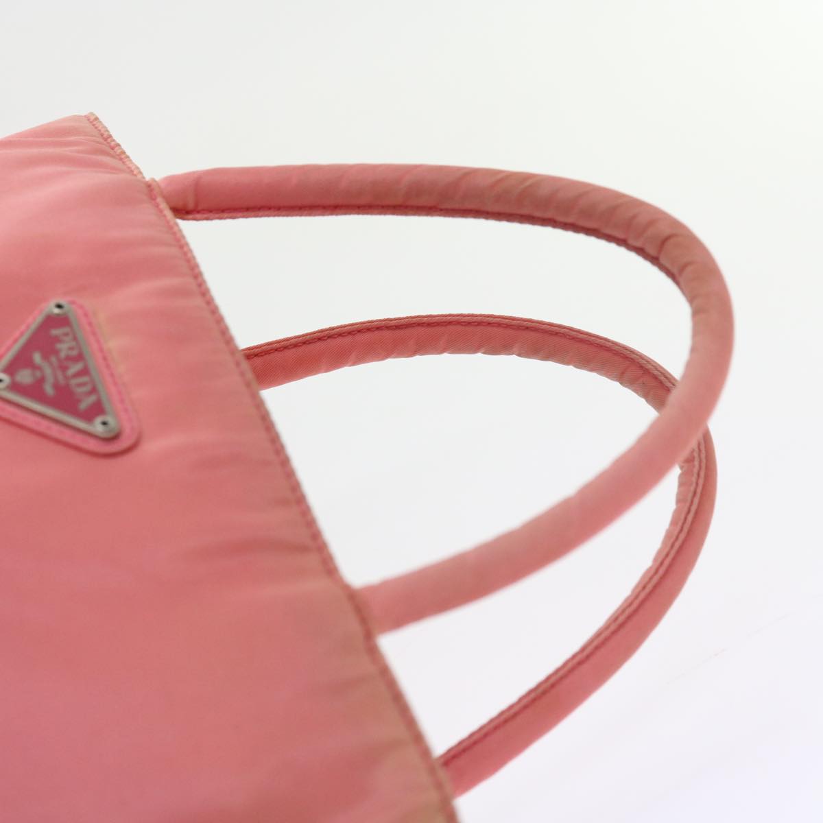 PRADA Hand Bag Nylon Pink Auth 57671