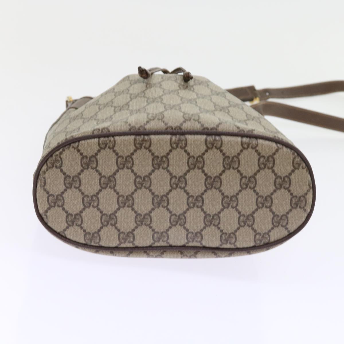 GUCCI GG Supreme Shoulder Bag PVC Leather Beige 001 115 Auth 57674