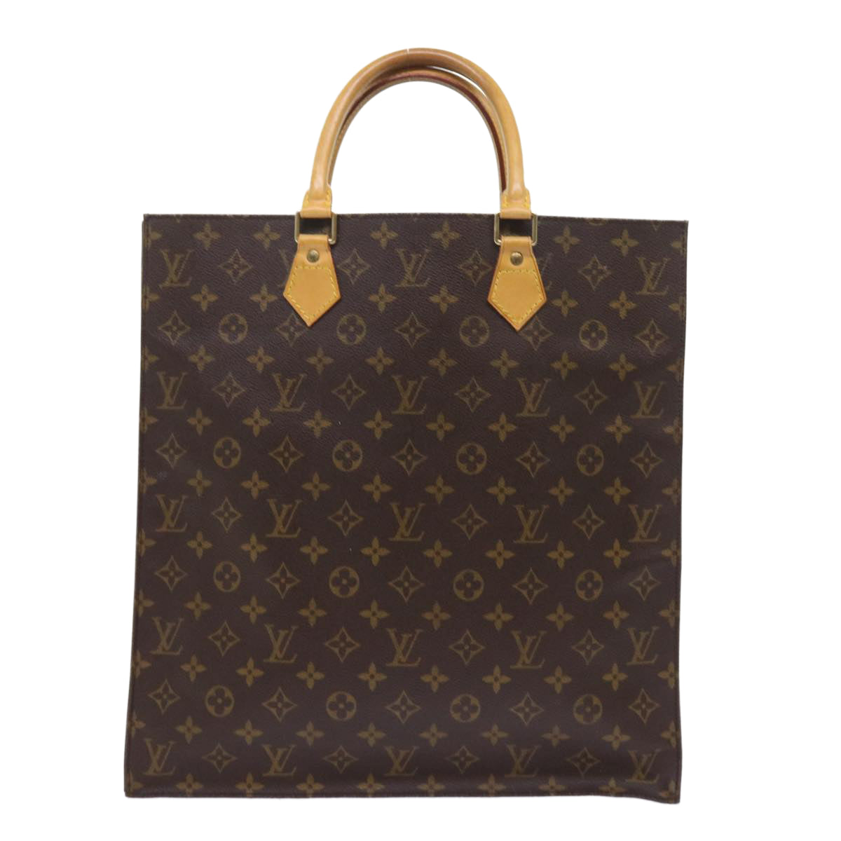 LOUIS VUITTON Monogram Sac Plat Hand Bag M51140 LV Auth 57680 - 0