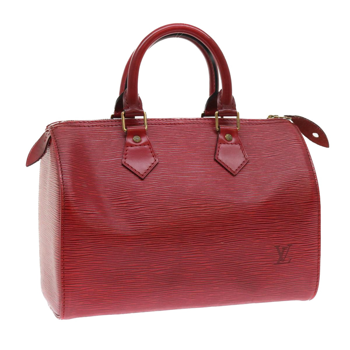 LOUIS VUITTON Epi Speedy 25 Hand Bag Castilian Red M43017 LV Auth 57723