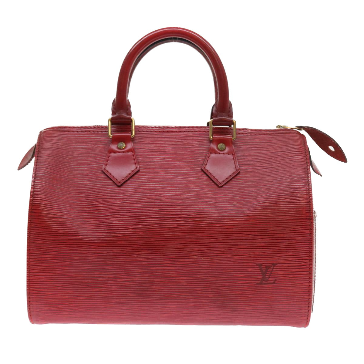 LOUIS VUITTON Epi Speedy 25 Hand Bag Castilian Red M43017 LV Auth 57723