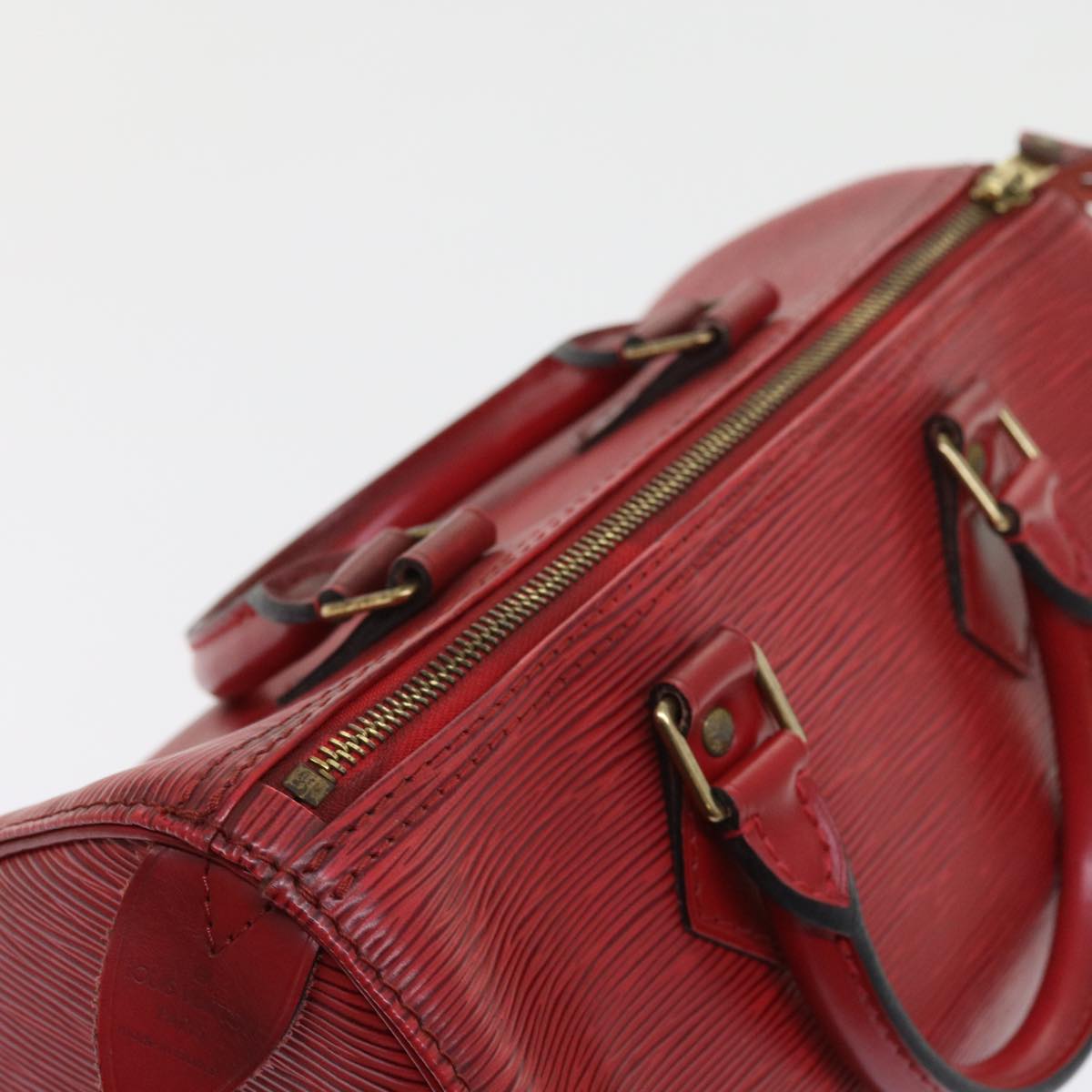 LOUIS VUITTON Epi Speedy 25 Hand Bag Castilian Red M43017 LV Auth 57723