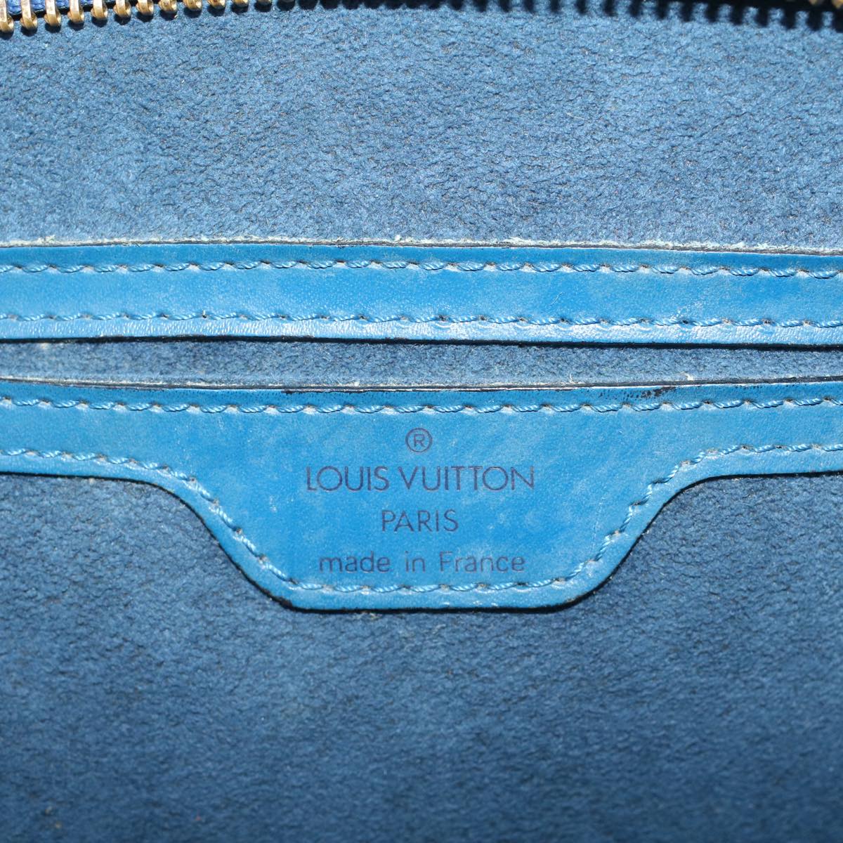 LOUIS VUITTON Epi Saint Jacques Hand Bag Blue M52265 LV Auth 57732