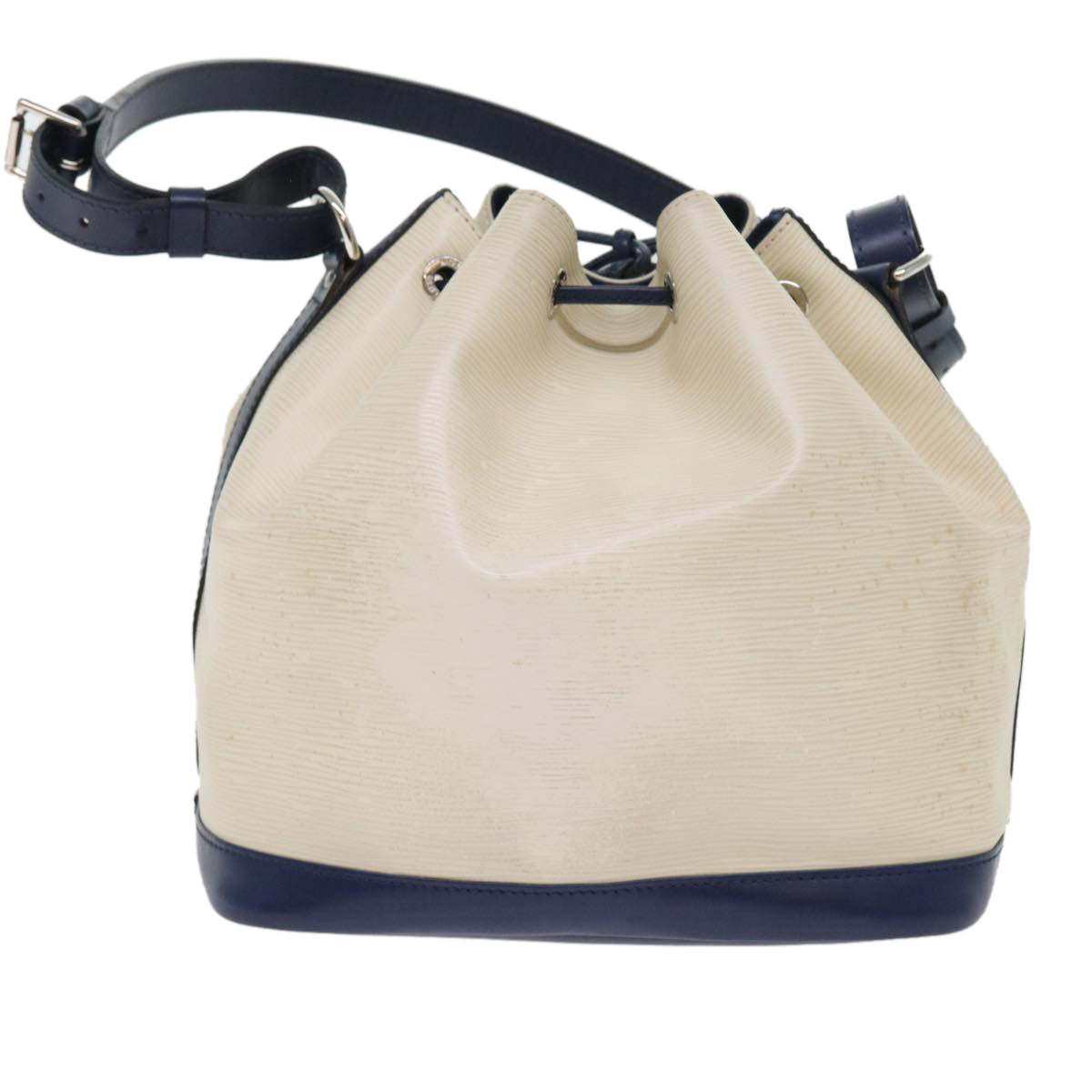 LOUIS VUITTON Epi Petit Noe Bicolor Shoulder Bag White Navy M40881 LV Auth 57735 - 0