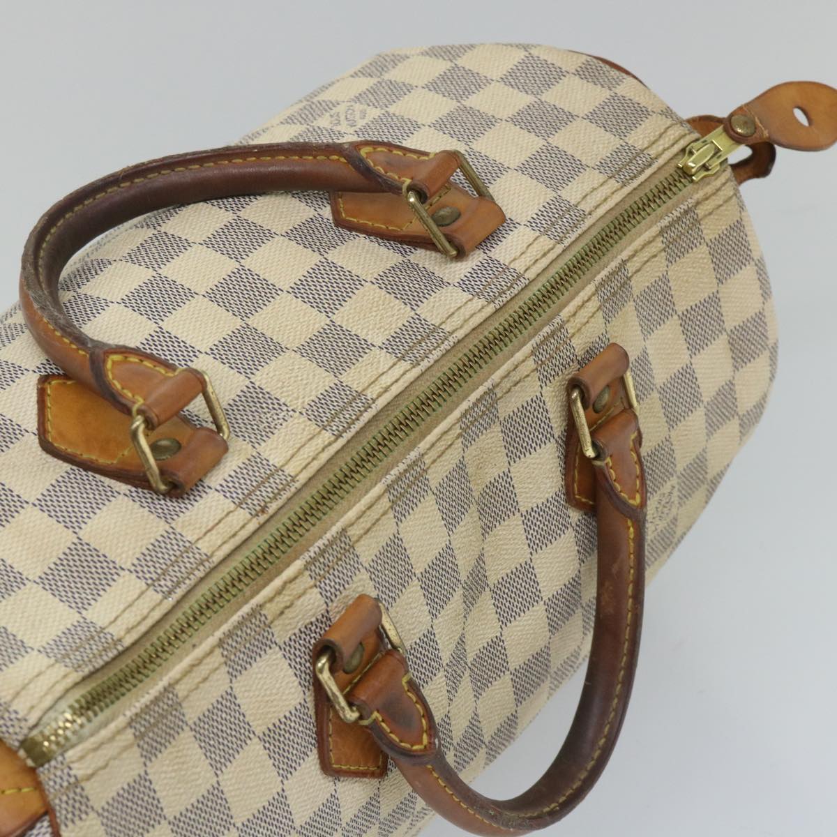 LOUIS VUITTON Damier Azur Speedy 30 Hand Bag N41533 LV Auth 57752