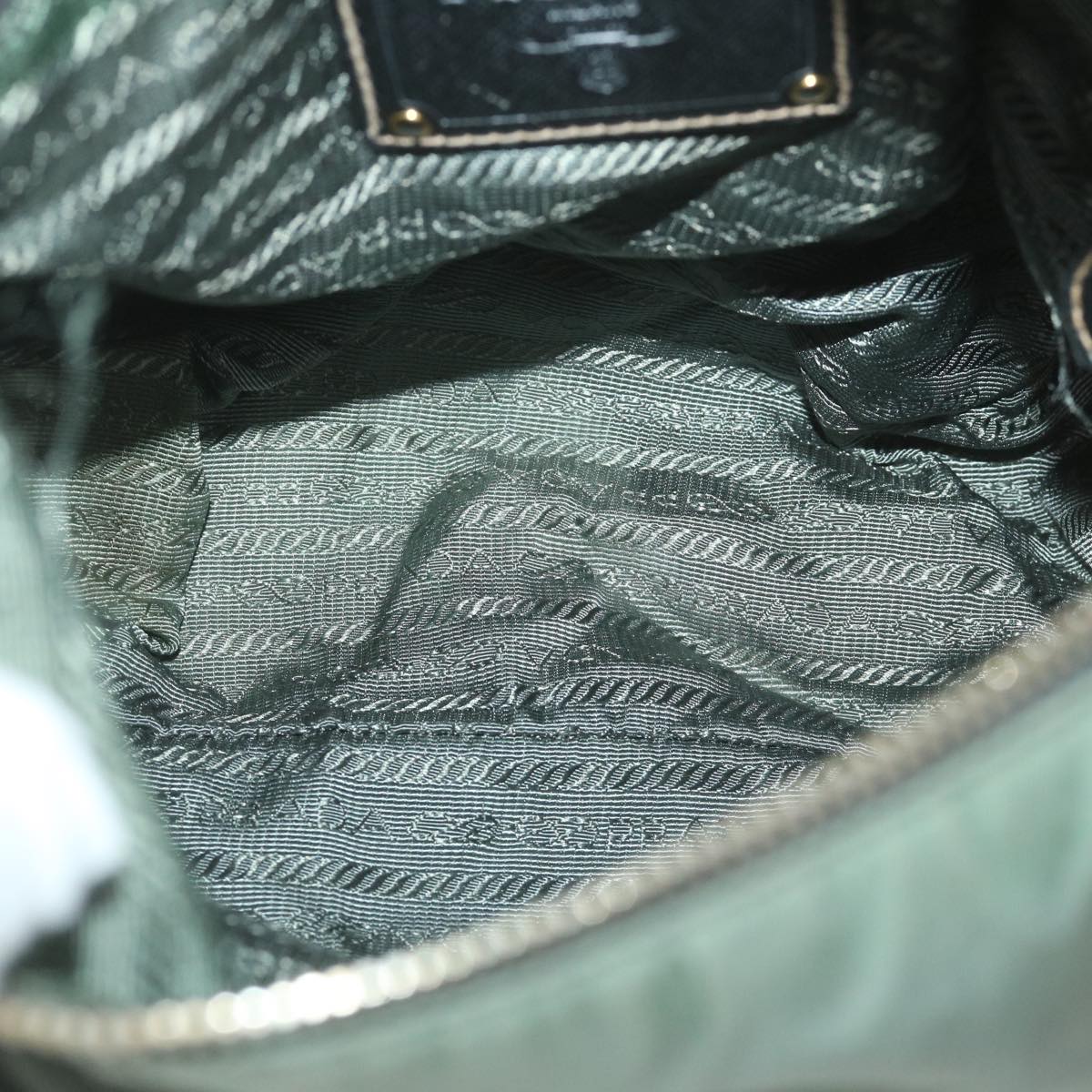 PRADA Shoulder Bag Nylon Green Auth 57756