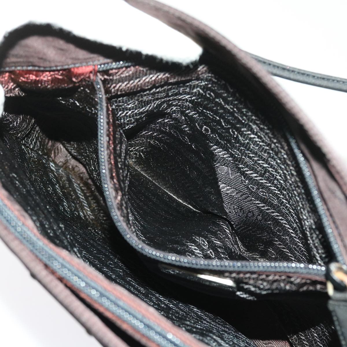 PRADA Tote Bag Nylon Black Auth 57763