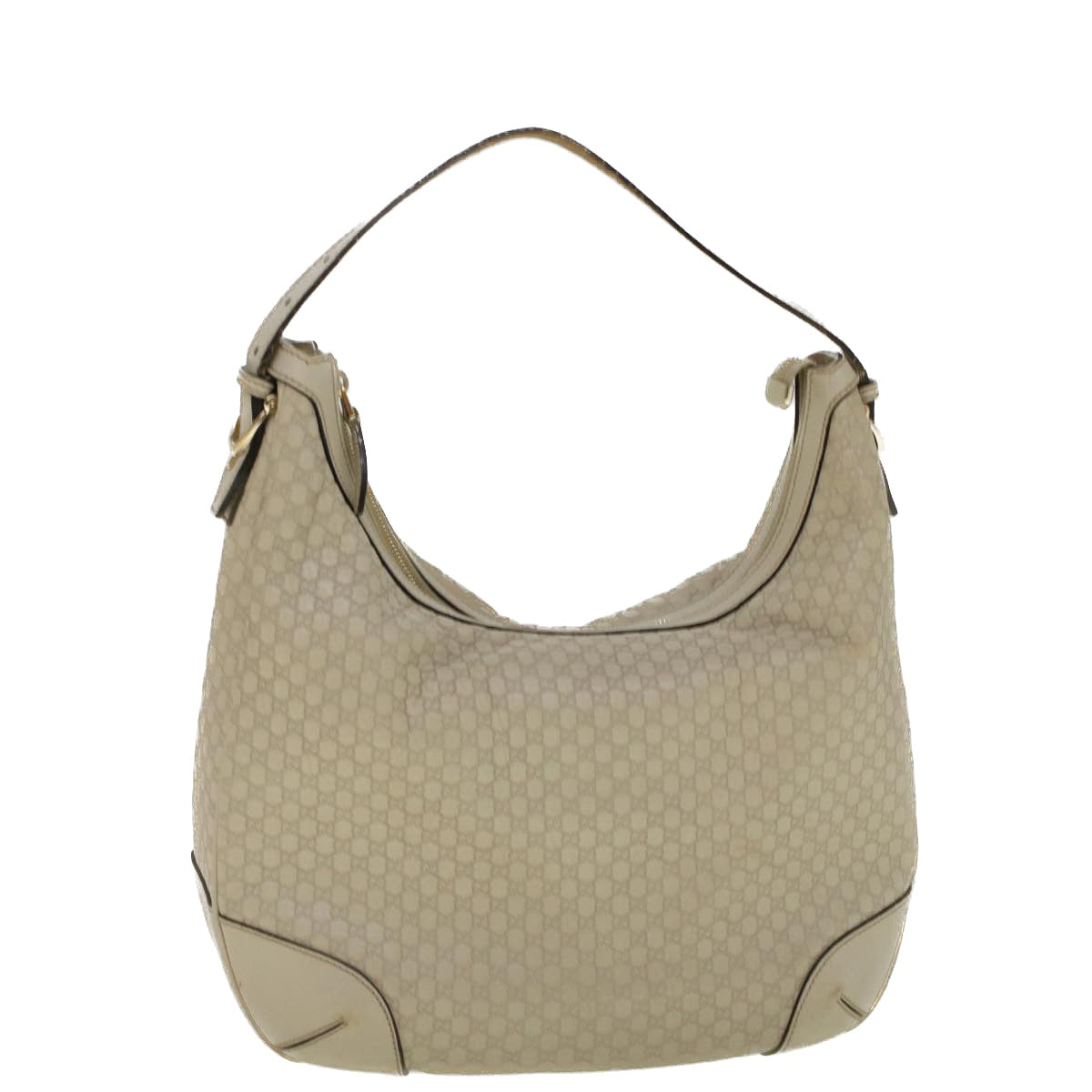 GUCCI GG Canvas Guccissima Shoulder Bag Ivory 309618 Auth 57767