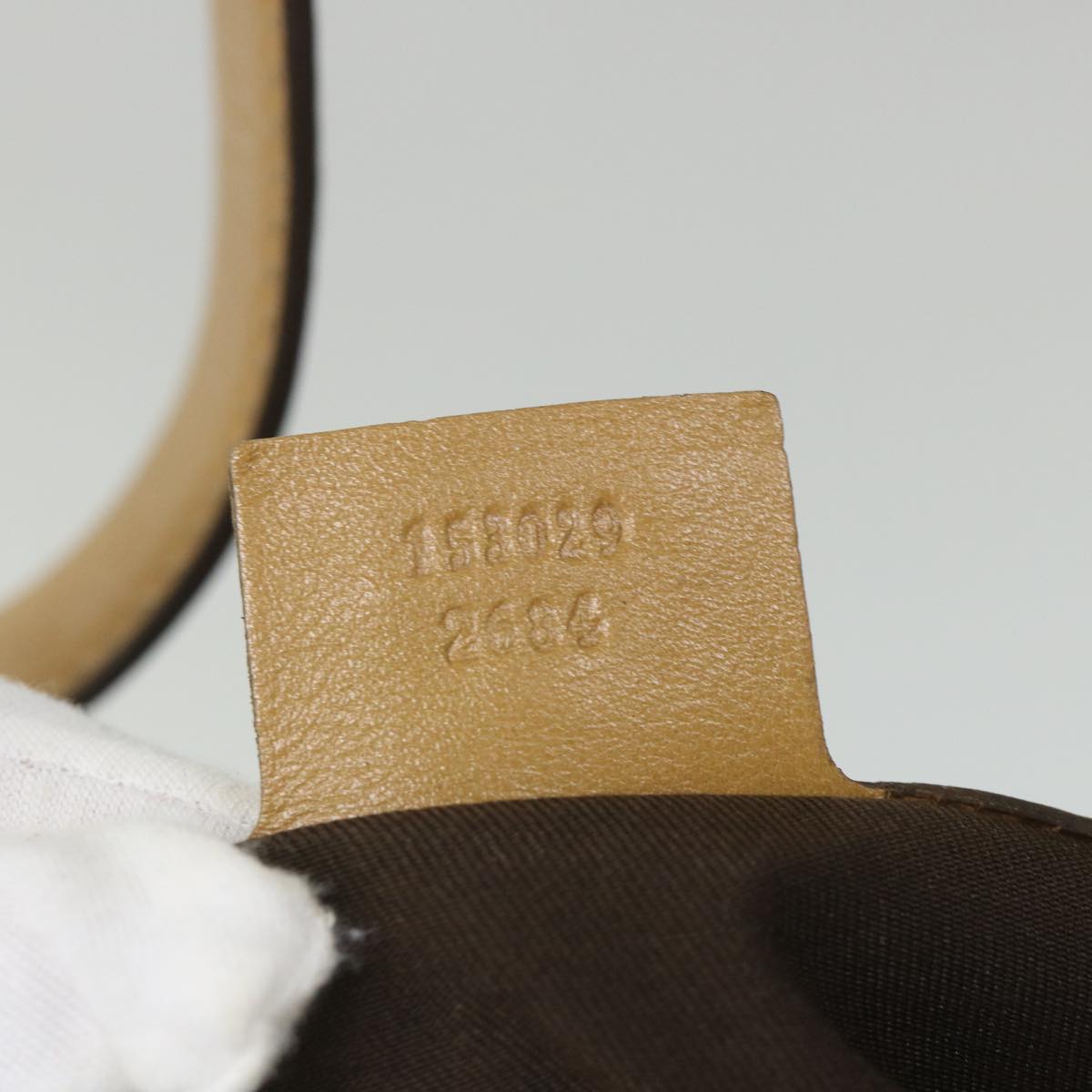 GUCCI Shoulder Bag Suede Leather Beige 153029 Auth 57781