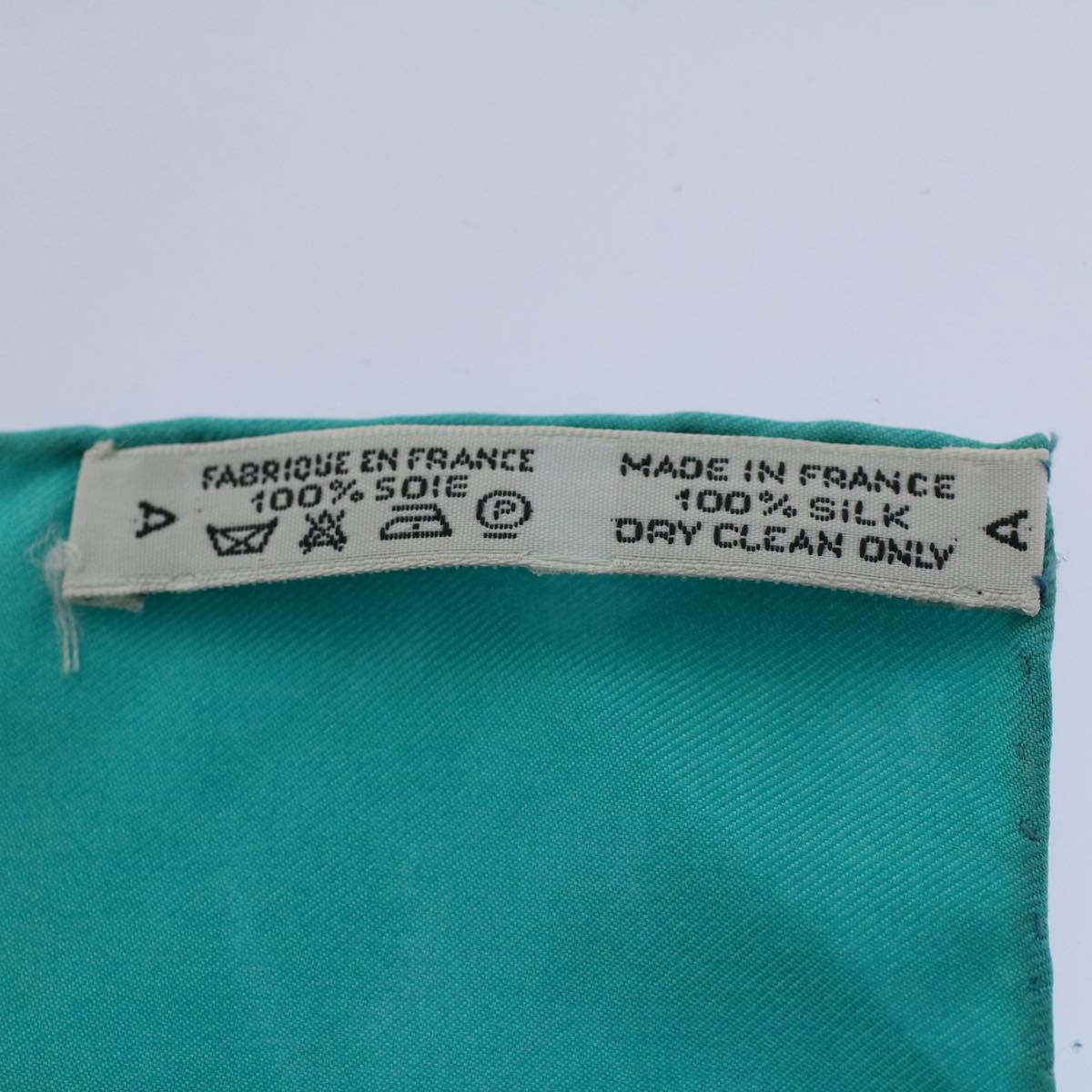 HERMES Carre 90 Europe Goddess Child Scarf Silk Turquoise Blue Auth 57808