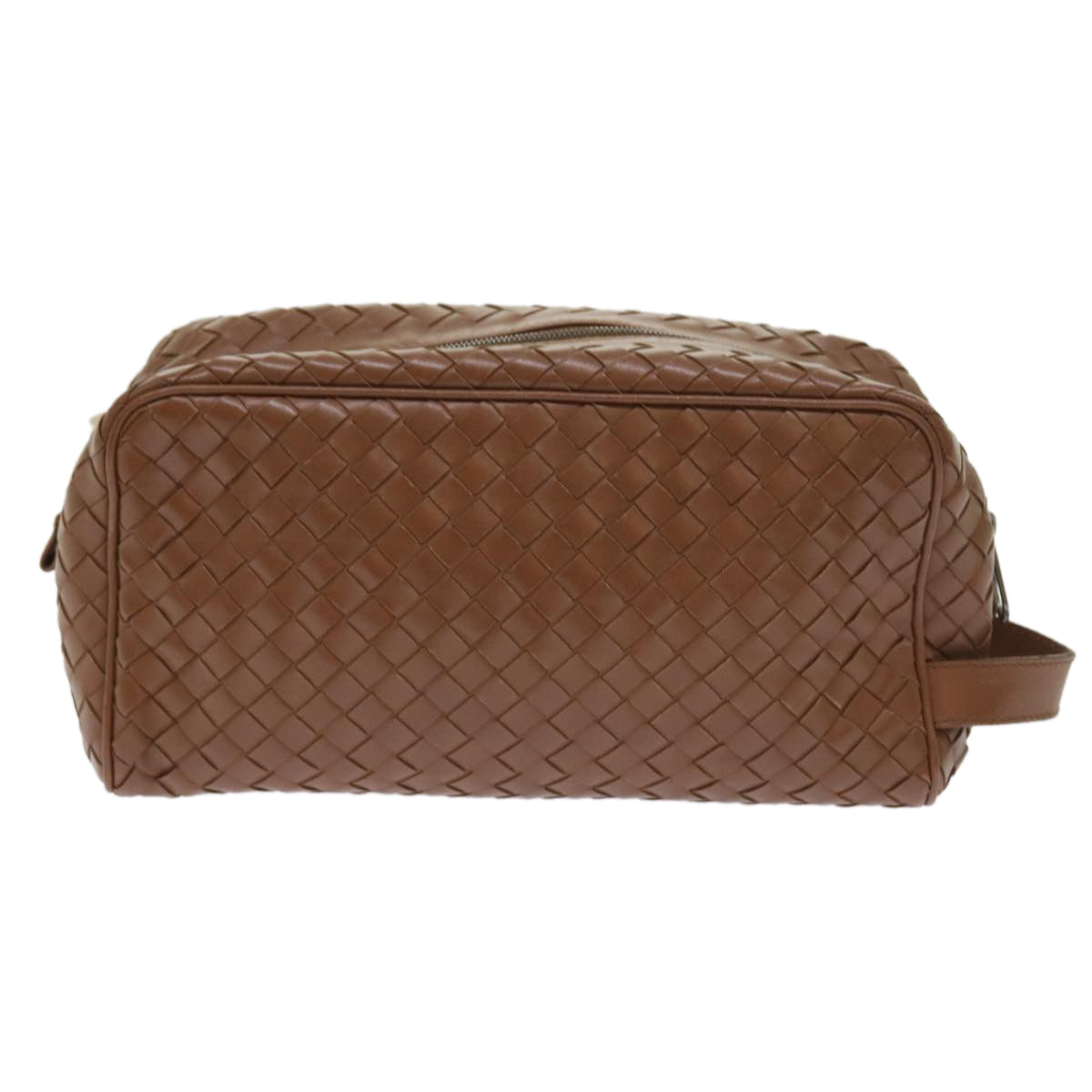 BOTTEGAVENETA INTRECCIATO Clutch Bag Leather Brown Auth 57828 - 0