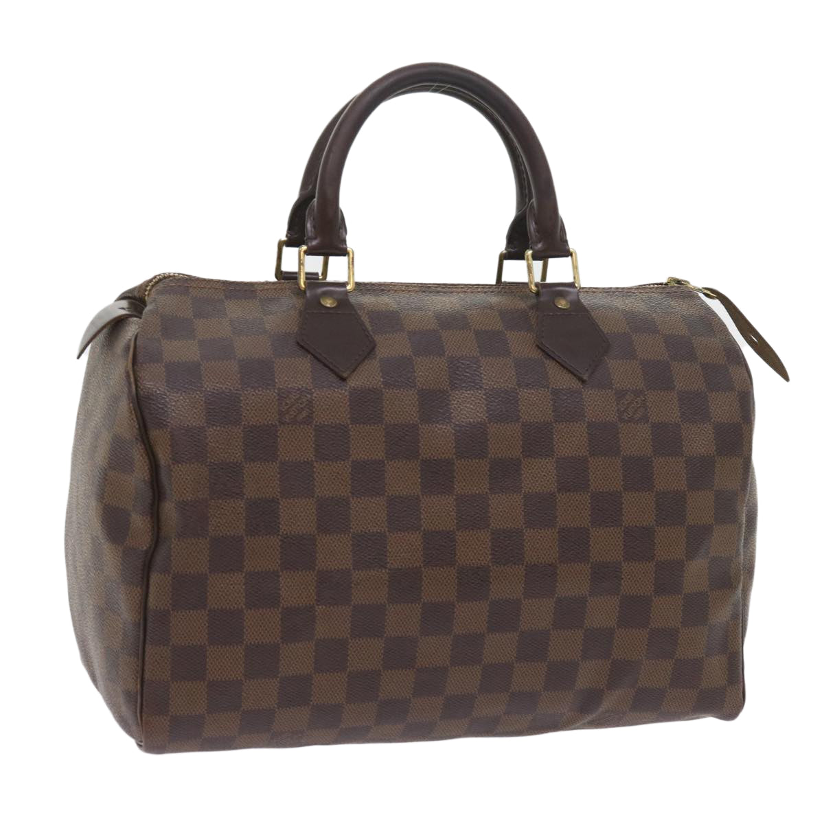 LOUIS VUITTON Damier Ebene Speedy 30 Hand Bag N41364 LV Auth 57846