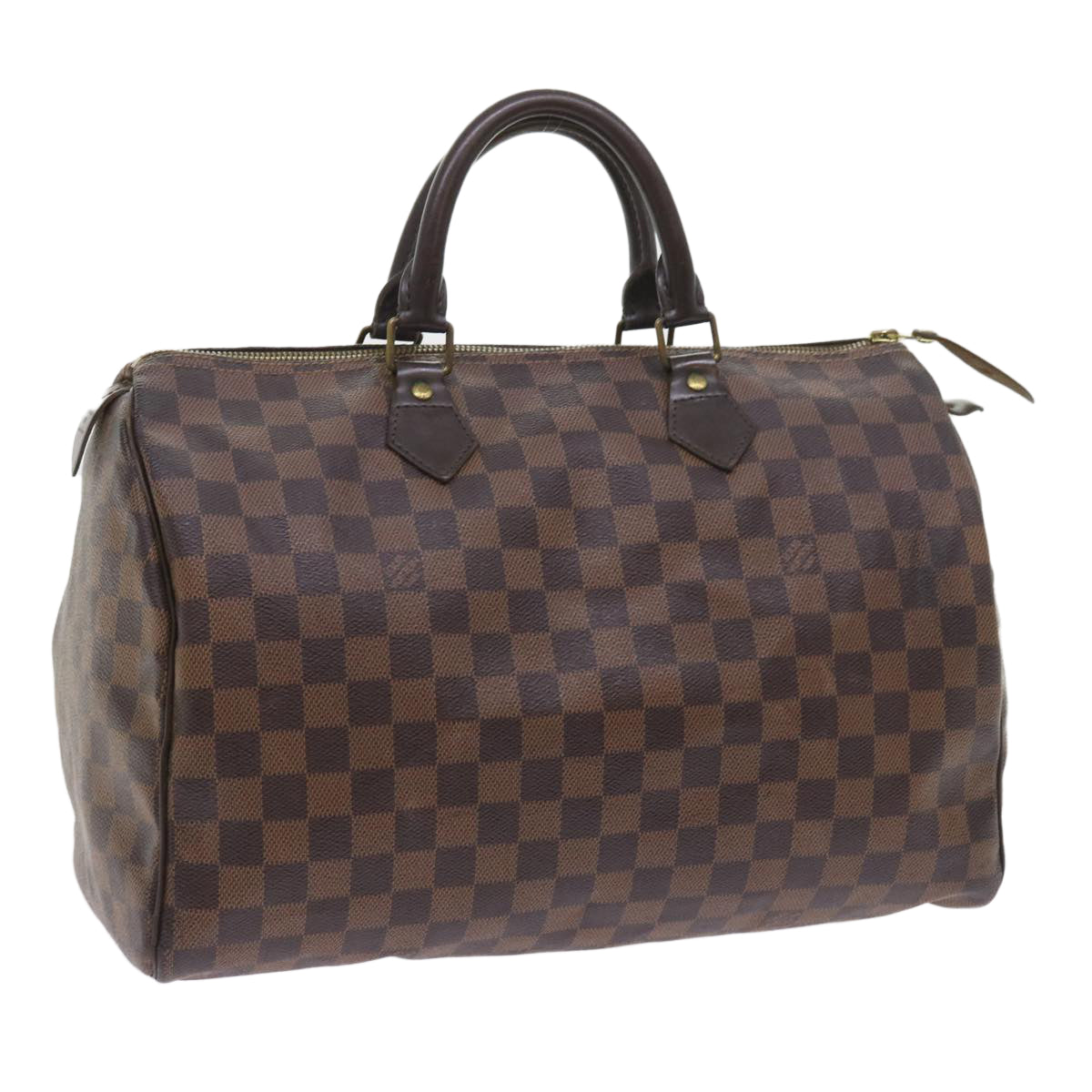 LOUIS VUITTON Damier Ebene Speedy 35 Hand Bag N41363 LV Auth 57847