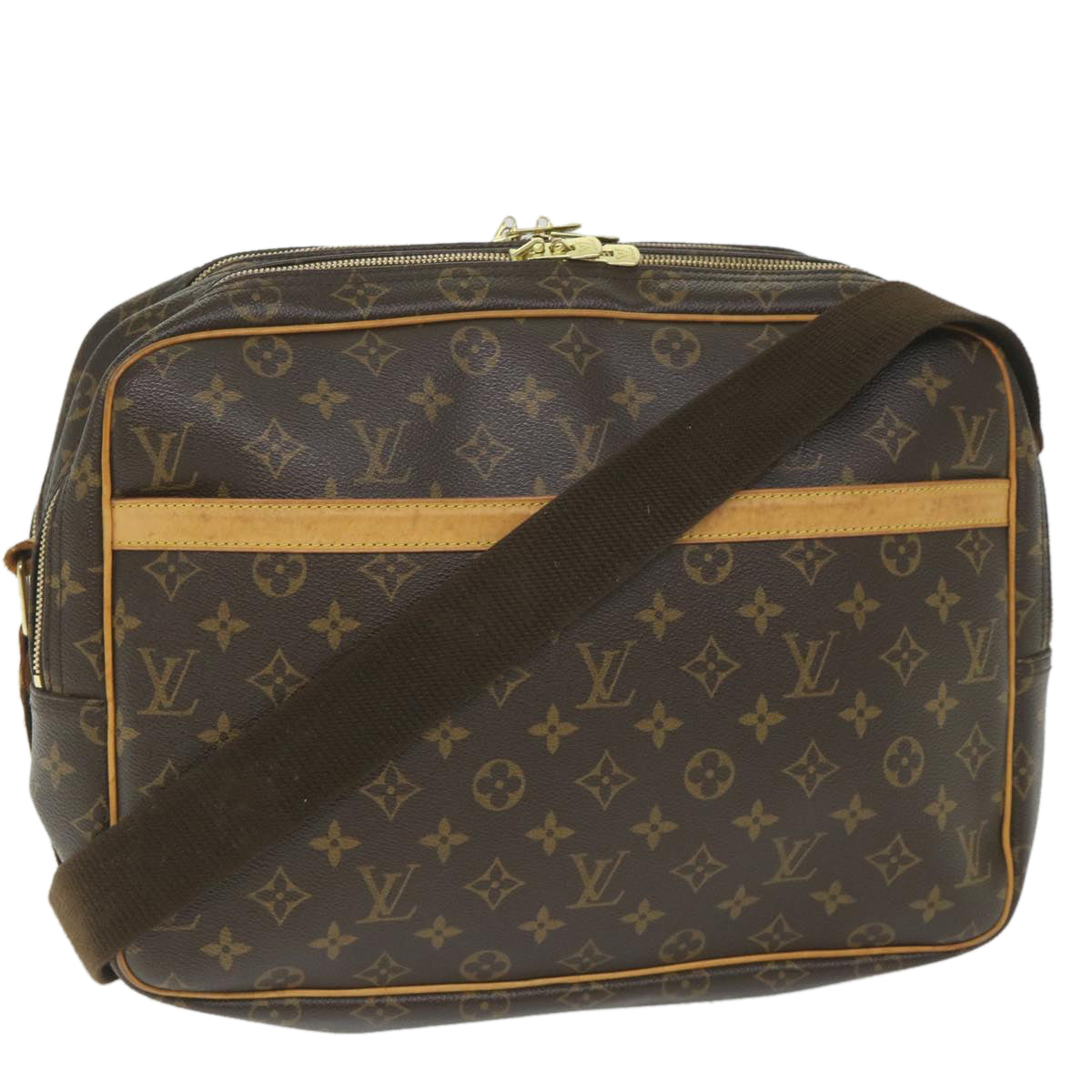 LOUIS VUITTON Monogram Reporter GM Shoulder Bag M45252 LV Auth 57850