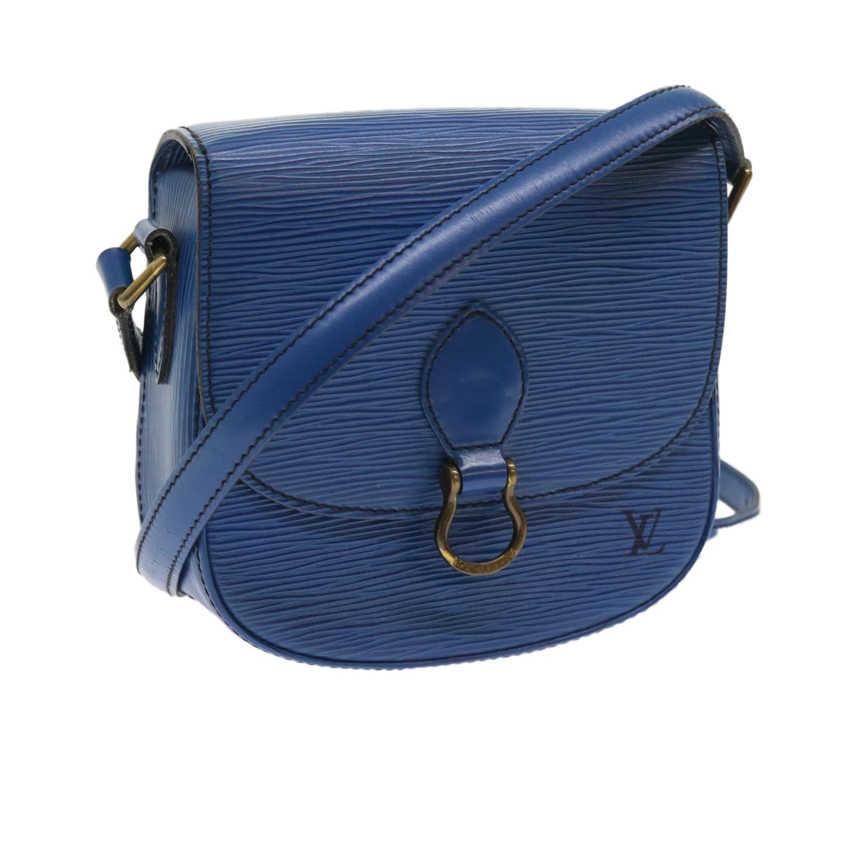 LOUIS VUITTON Epi Saint Cloud PM Shoulder Bag Blue M52195 LV Auth 57894