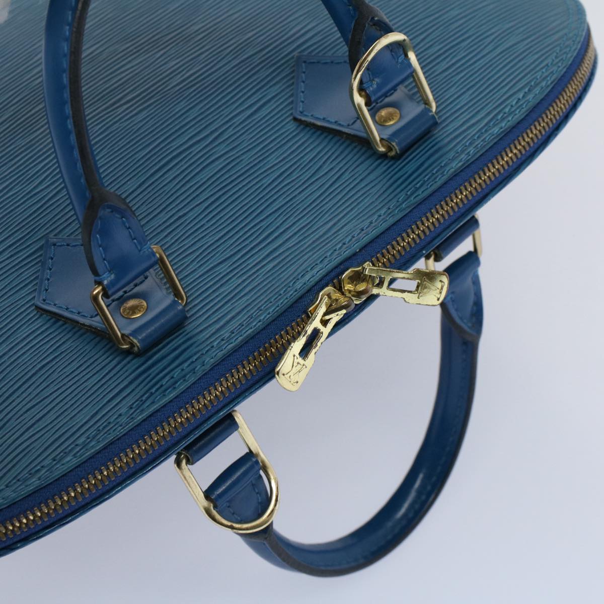 LOUIS VUITTON Epi Alma Hand Bag Toledo Blue M52145 LV Auth 57980