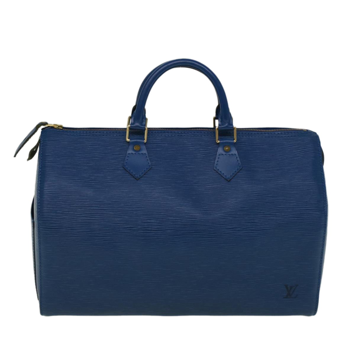 LOUIS VUITTON Epi Speedy 35 Hand Bag Toledo Blue M42995 LV Auth 57982 - 0