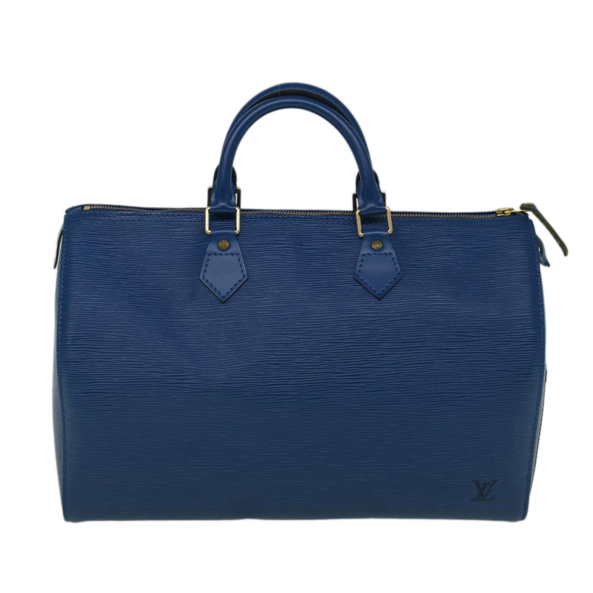 LOUIS VUITTON Epi Speedy 35 Hand Bag Toledo Blue M42995 LV Auth 57982