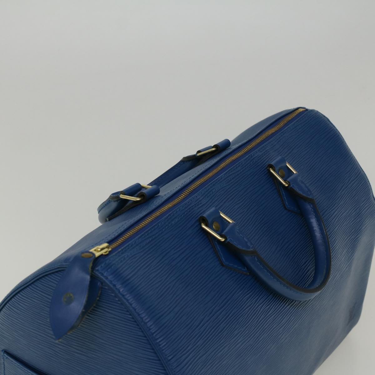 LOUIS VUITTON Epi Speedy 35 Hand Bag Toledo Blue M42995 LV Auth 57982