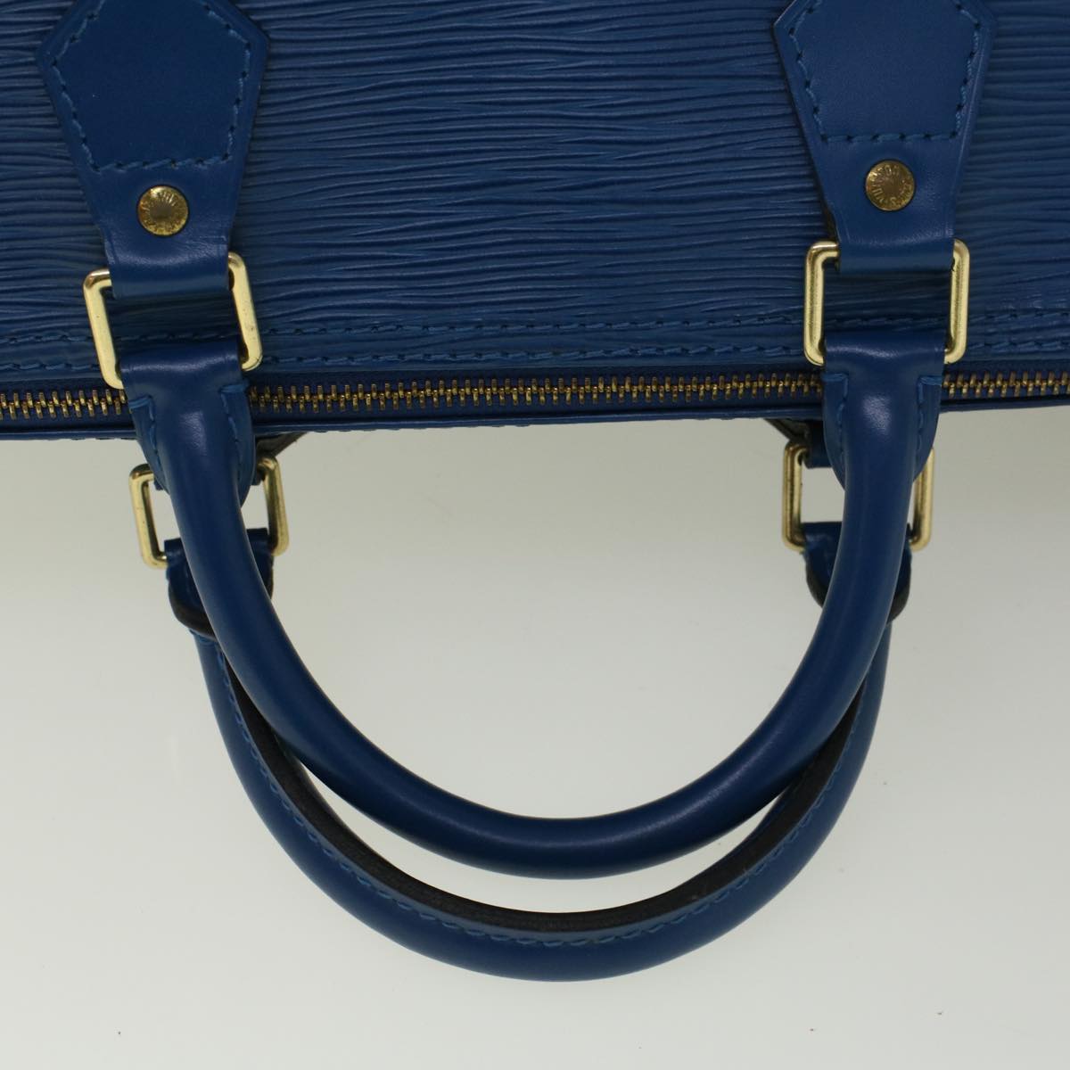 LOUIS VUITTON Epi Speedy 35 Hand Bag Toledo Blue M42995 LV Auth 57982