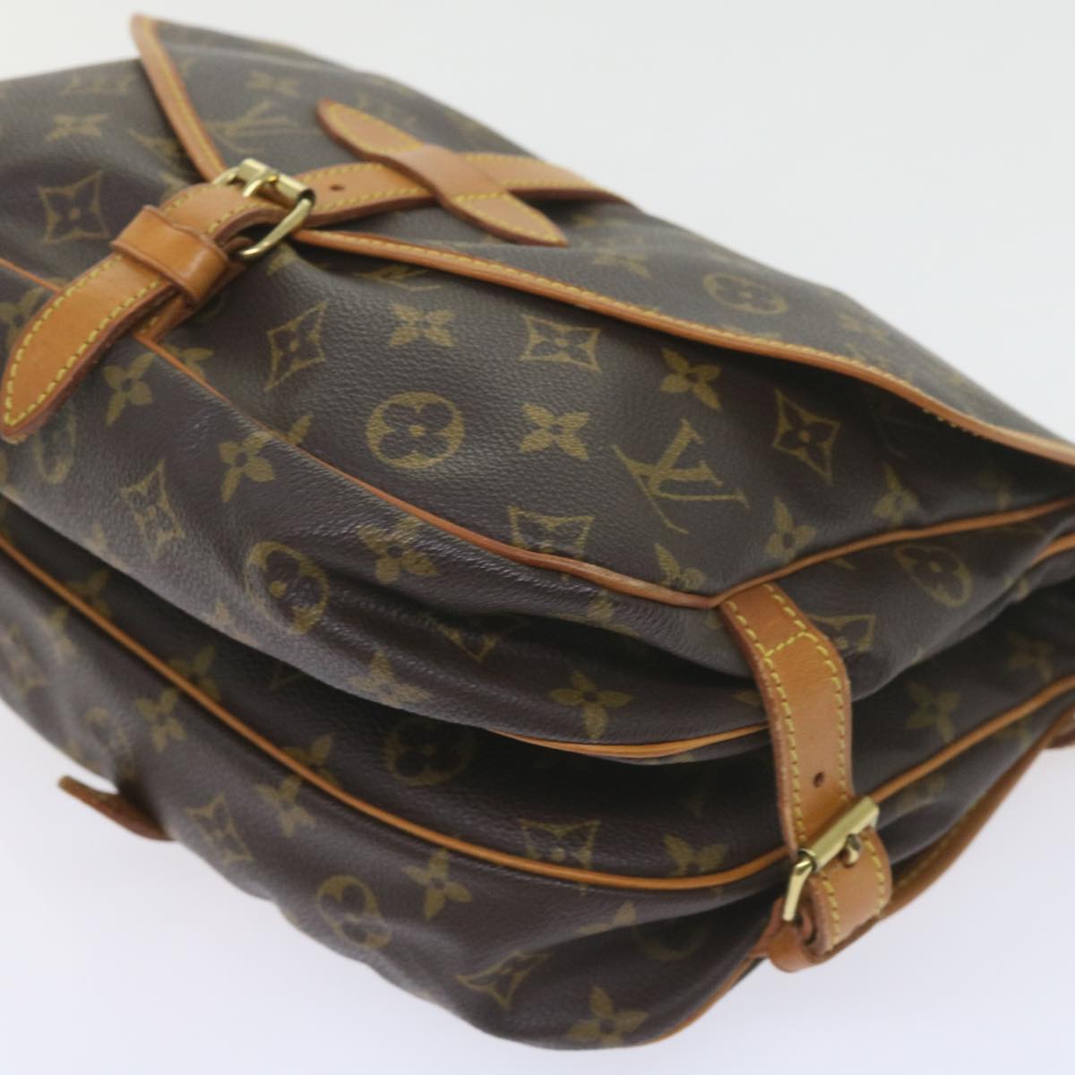 LOUIS VUITTON Monogram Saumur 30 Shoulder Bag M42256 LV Auth 57992