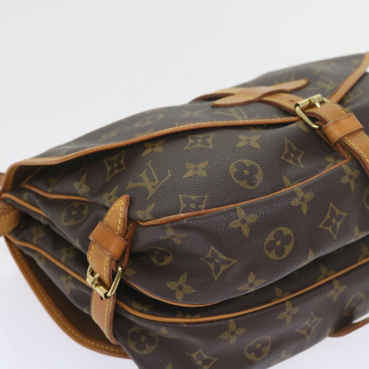 LOUIS VUITTON Monogram Saumur 30 Shoulder Bag M42256 LV Auth 57992