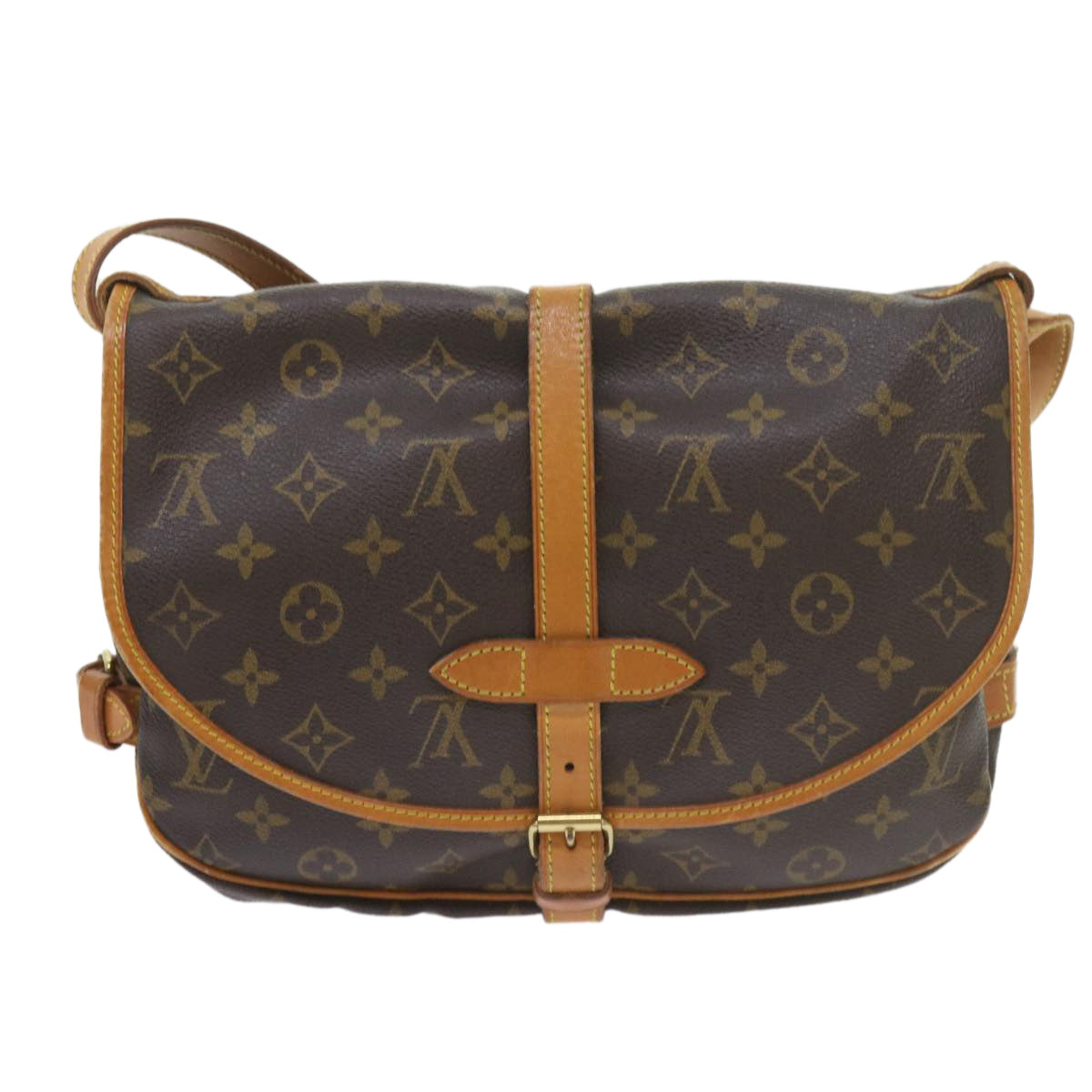 LOUIS VUITTON Monogram Saumur 30 Shoulder Bag M42256 LV Auth 57992 - 0