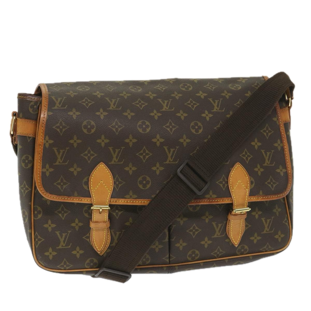 LOUIS VUITTON Monogram Gibeciere GM Shoulder Bag M42246 LV Auth 58014