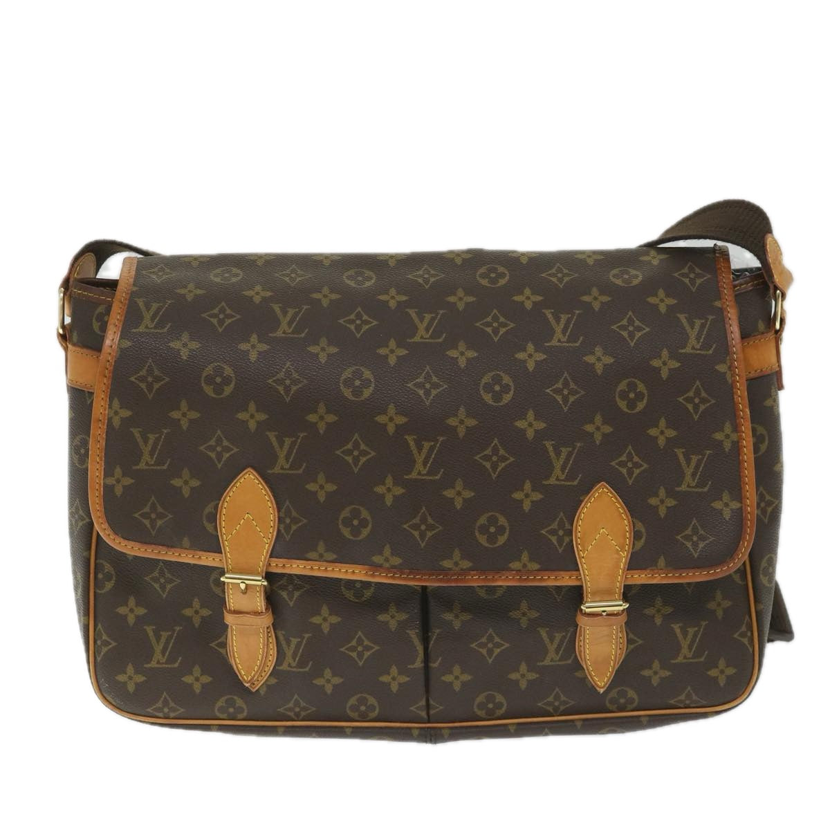 LOUIS VUITTON Monogram Gibeciere GM Shoulder Bag M42246 LV Auth 58014