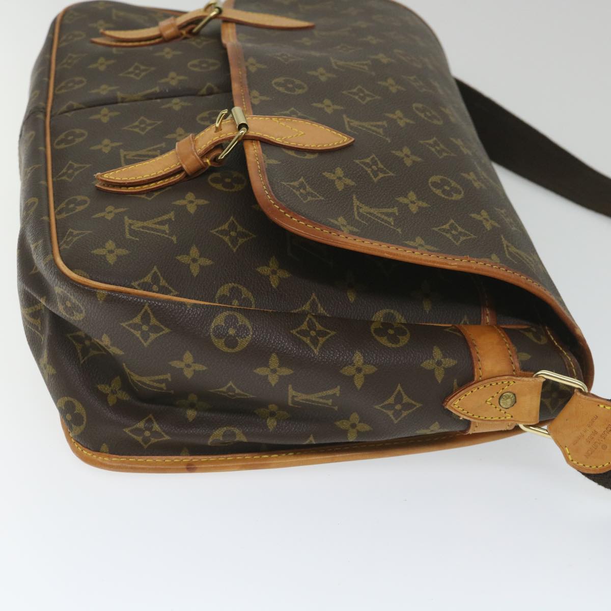 LOUIS VUITTON Monogram Gibeciere GM Shoulder Bag M42246 LV Auth 58014