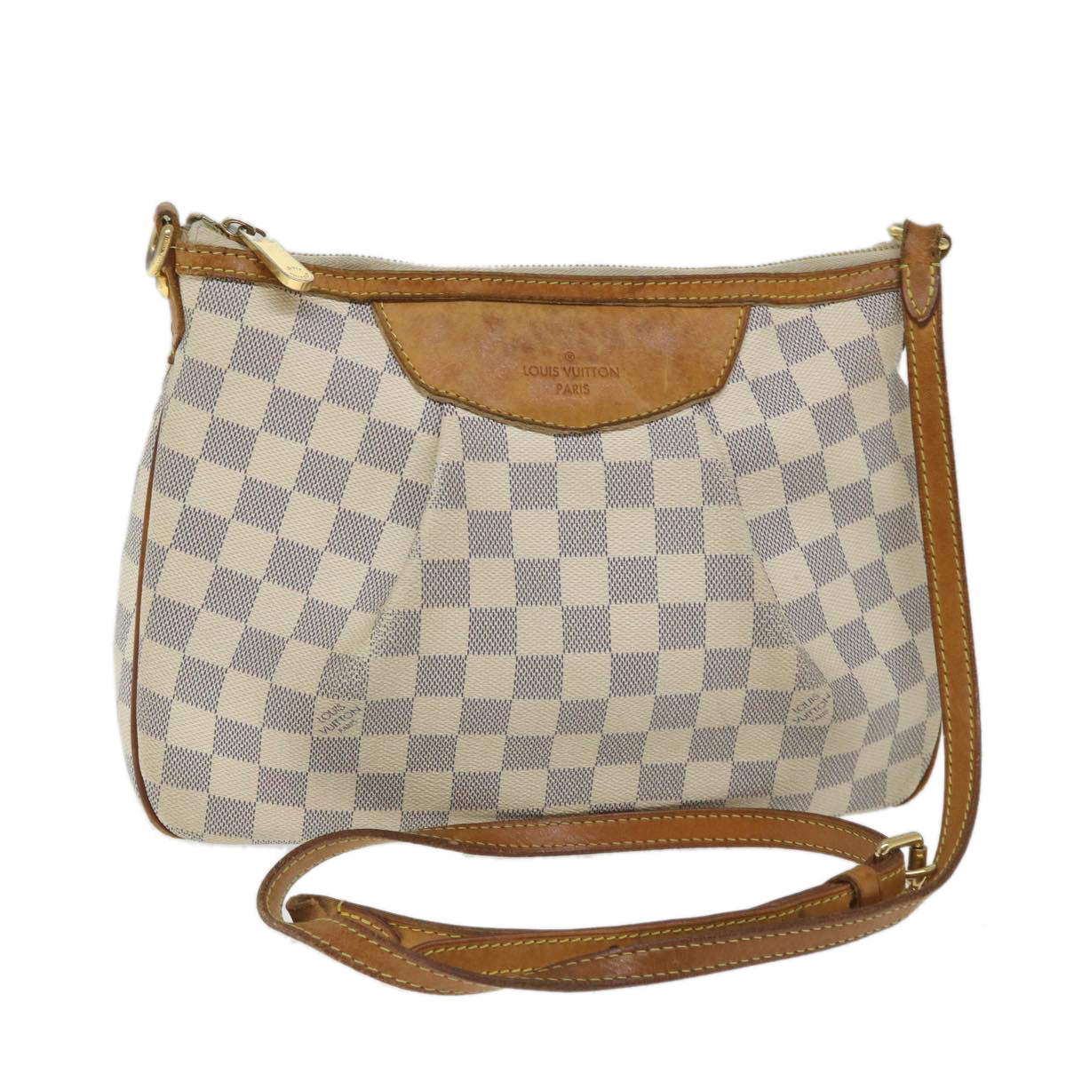 LOUIS VUITTON Damier Azur Siracusa PM Shoulder Bag N41113 LV Auth 58028