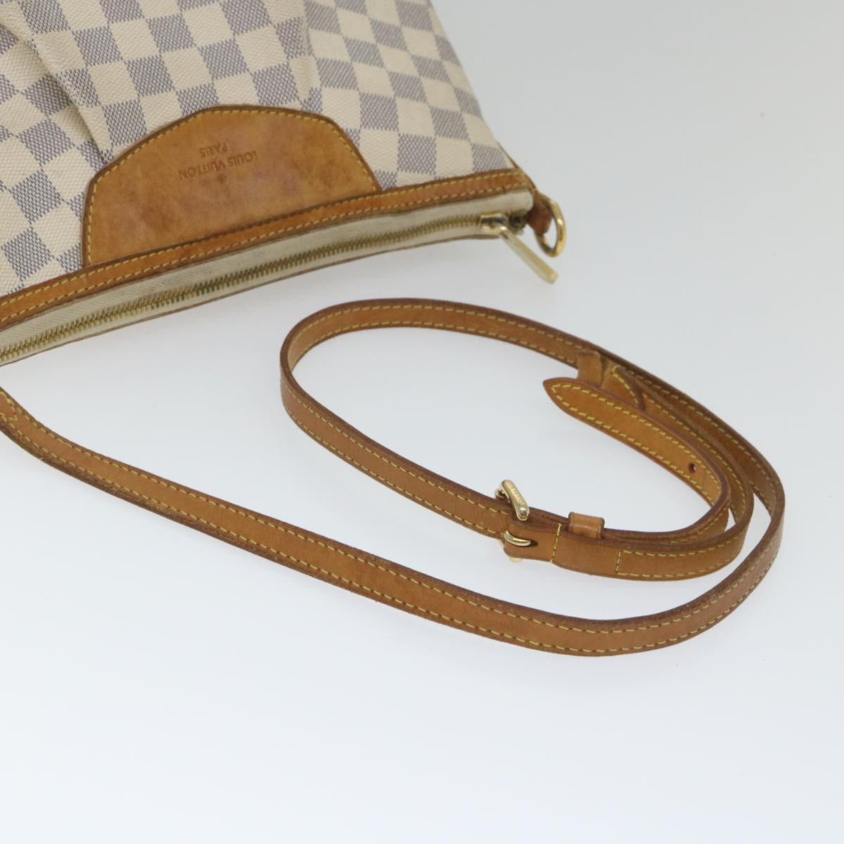 LOUIS VUITTON Damier Azur Siracusa PM Shoulder Bag N41113 LV Auth 58028