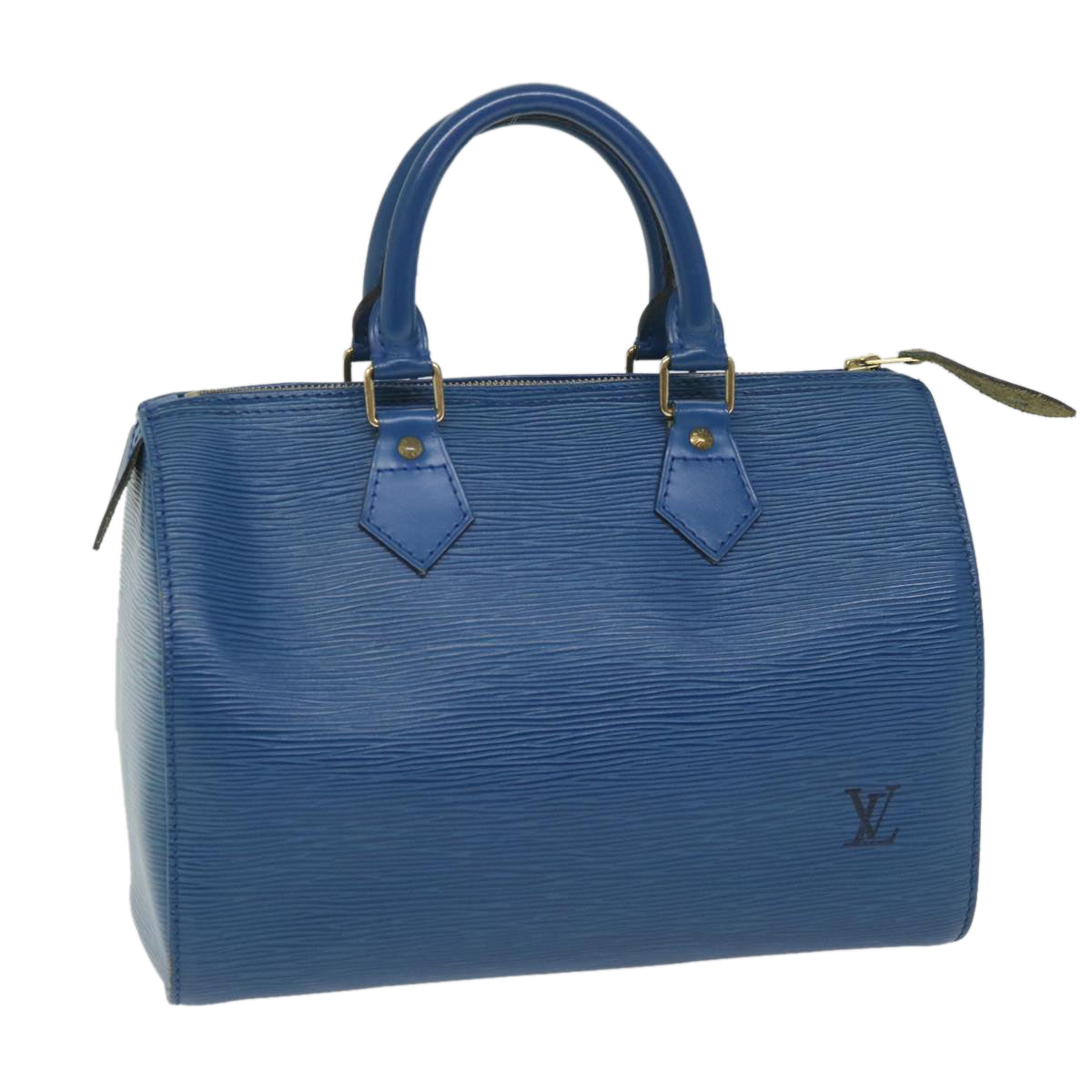 LOUIS VUITTON Epi Speedy 25 Hand Bag Toledo Blue M43015 LV Auth 58058