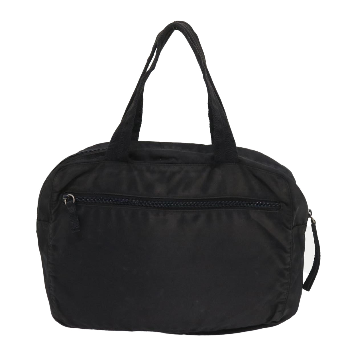 PRADA Hand Bag Nylon Black Auth 58076 - 0