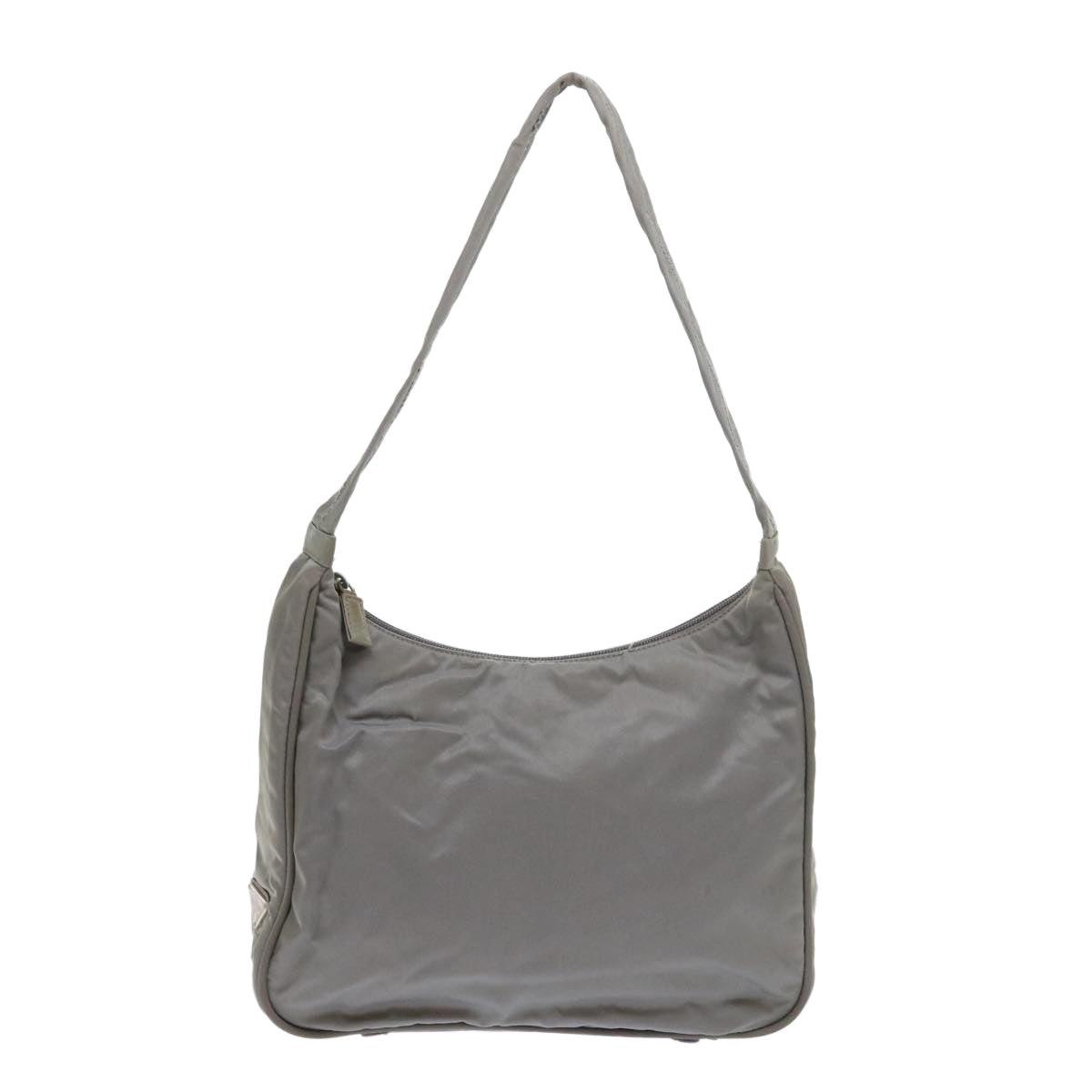 PRADA Shoulder Bag Nylon Gray Auth 58077