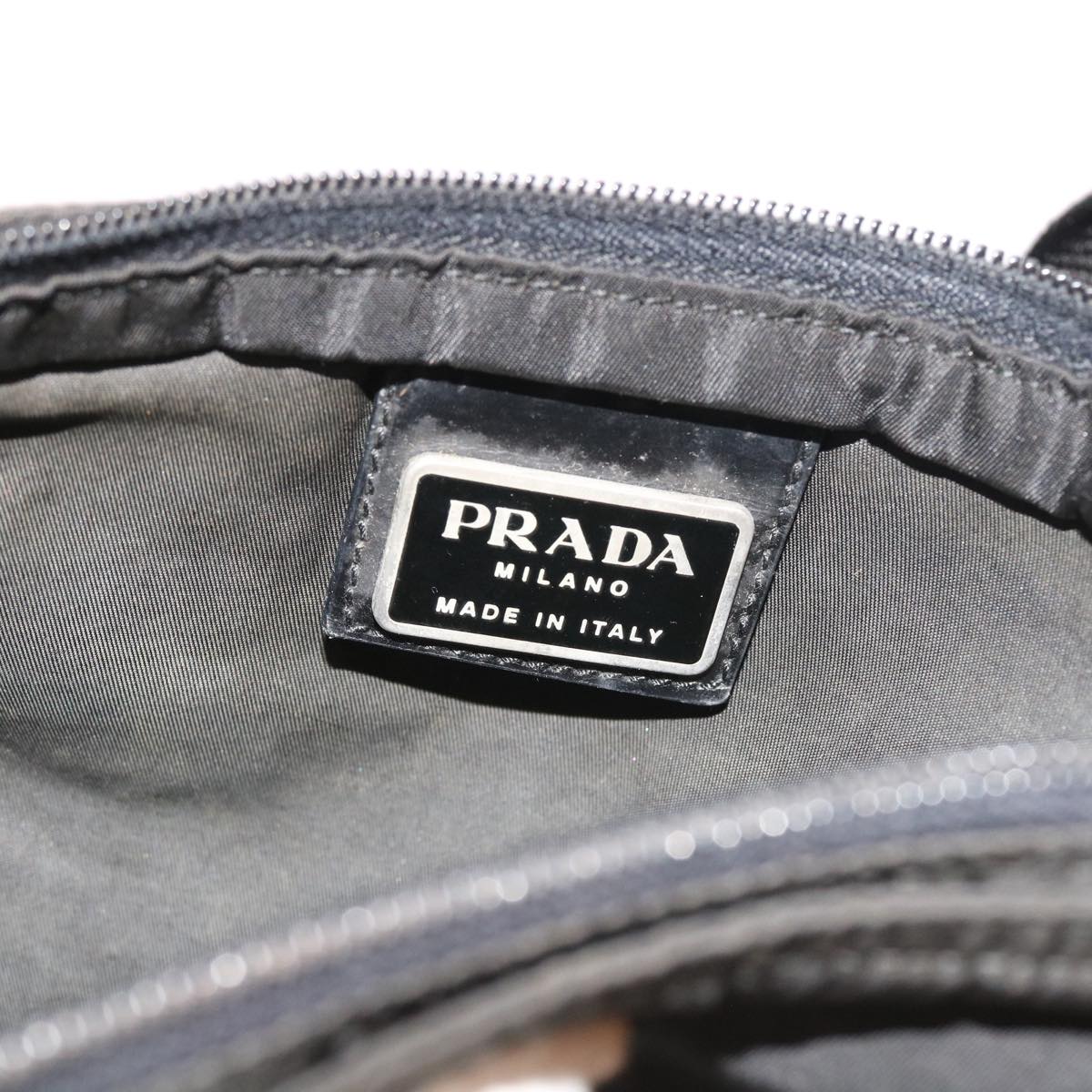 PRADA Shoulder Bag Nylon Black Auth 58078