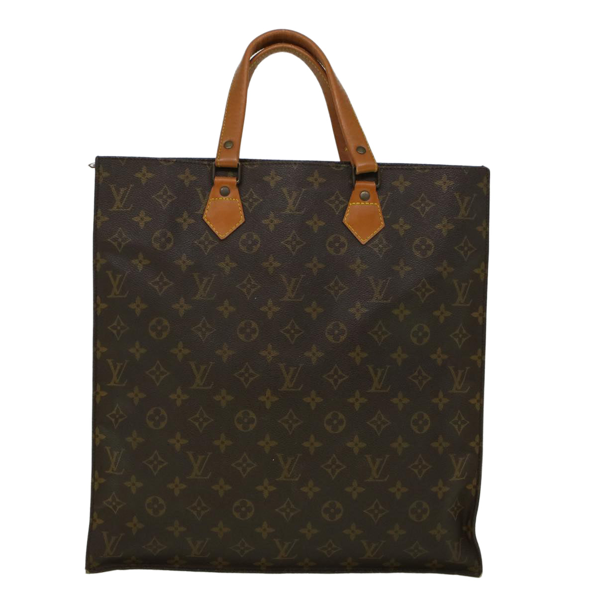 LOUIS VUITTON Monogram Sac Plat Hand Bag M51140 LV Auth 58095 - 0